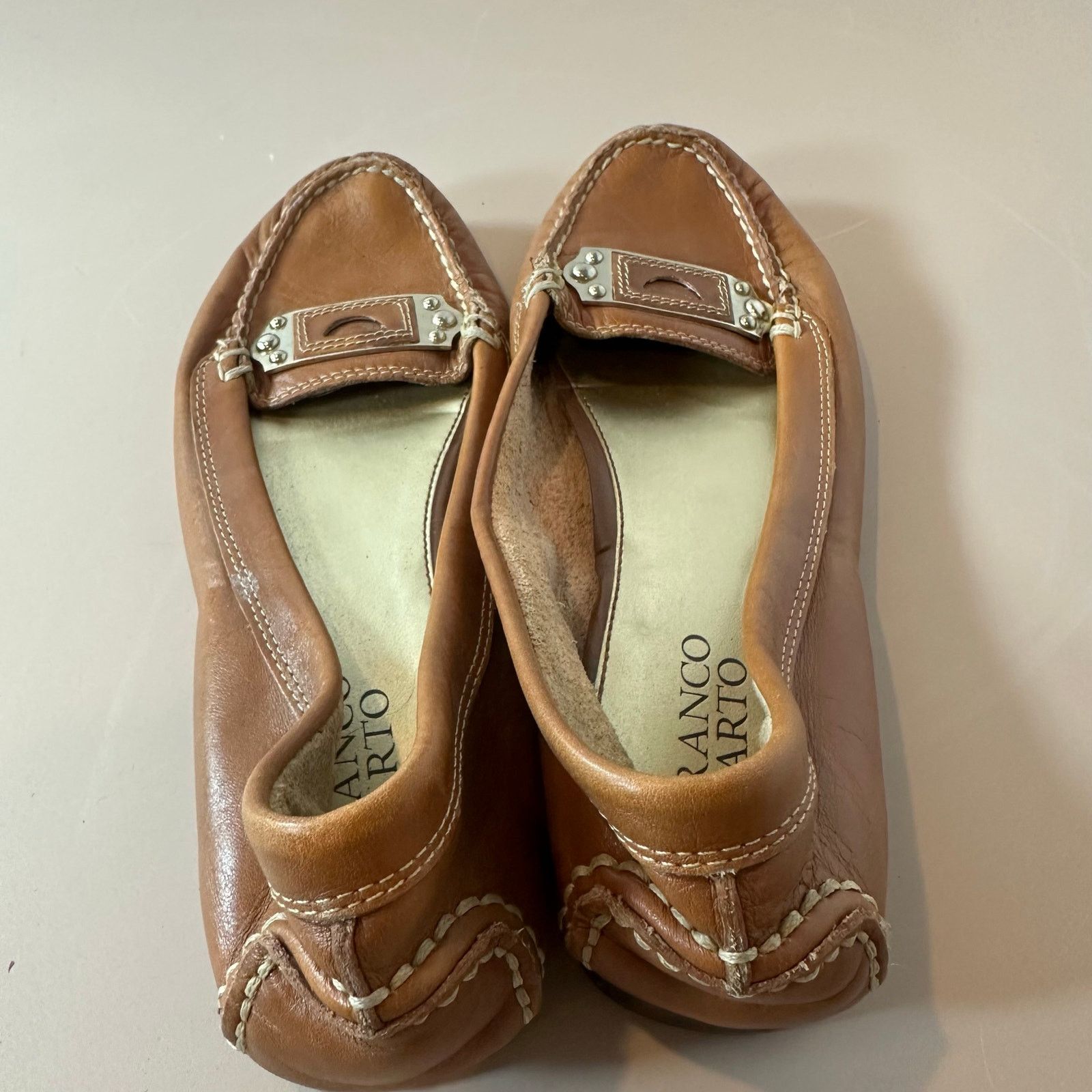 Franco Sarto Franco Sarto Kaiser Penny Loafers Women's 8 Leather Brown Size US 8 / IT 38 - 3 Thumbnail