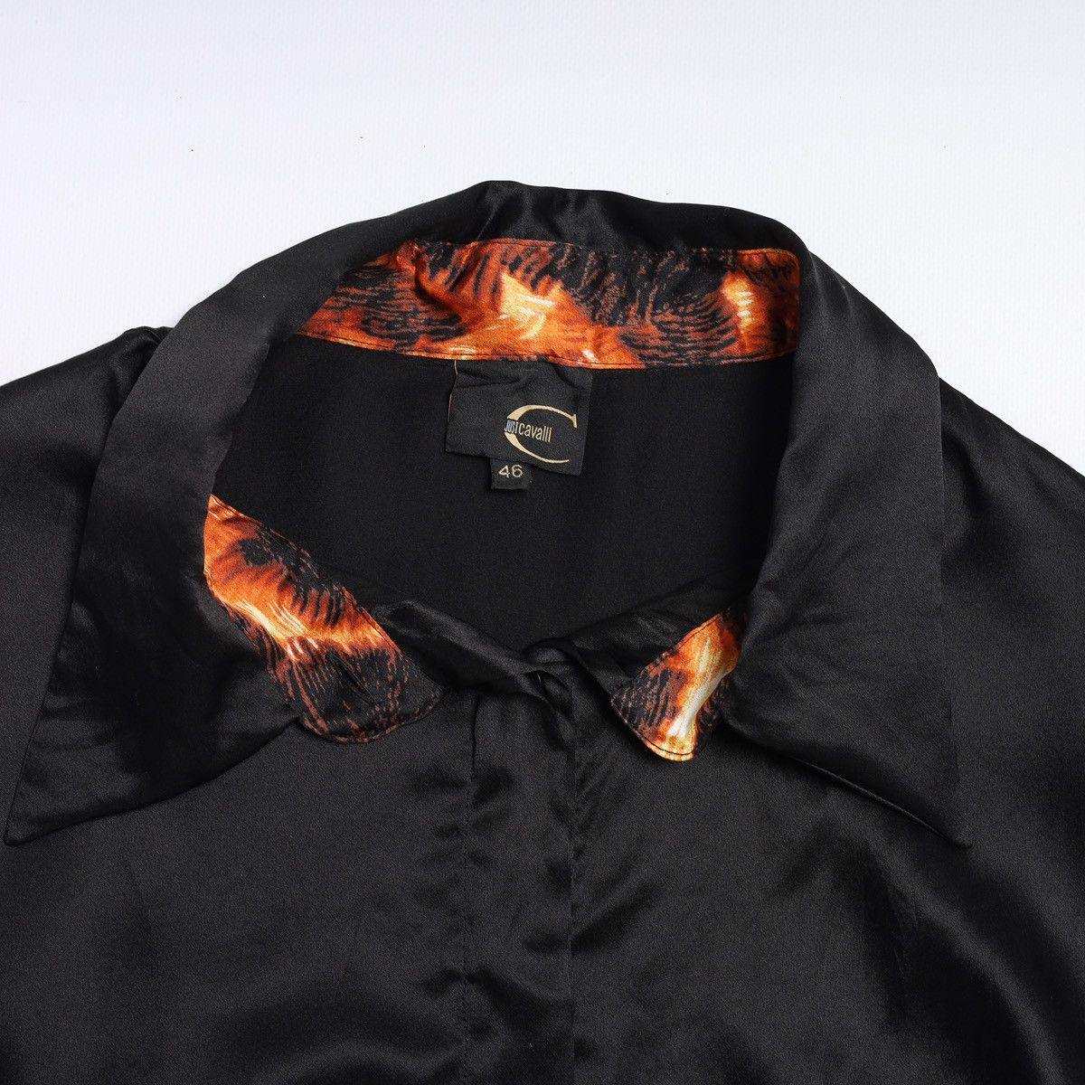 Just Cavalli Just Cavalli Silk Shirt Black Blouse Top Roberto Leopard Size L / US 10 / IT 46 - 10 Thumbnail