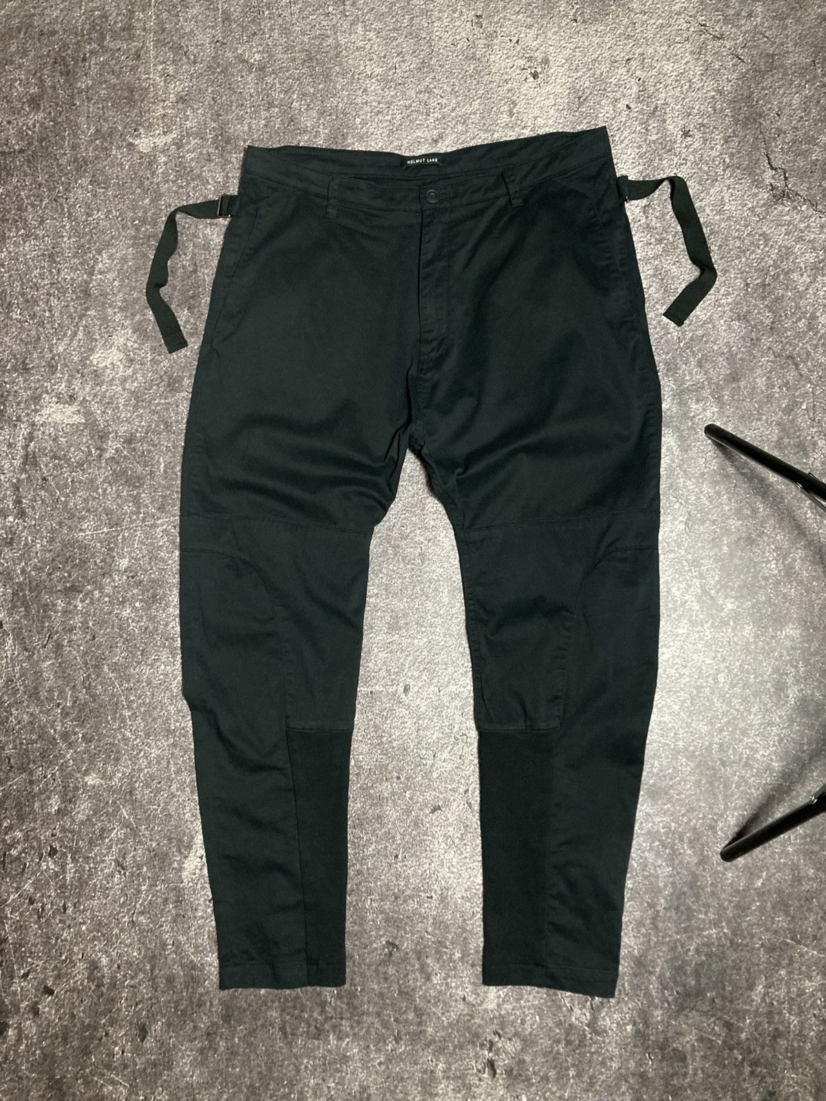 Helmut Lang Archive 90s Helmut Lang Striped Black Wool Trousers