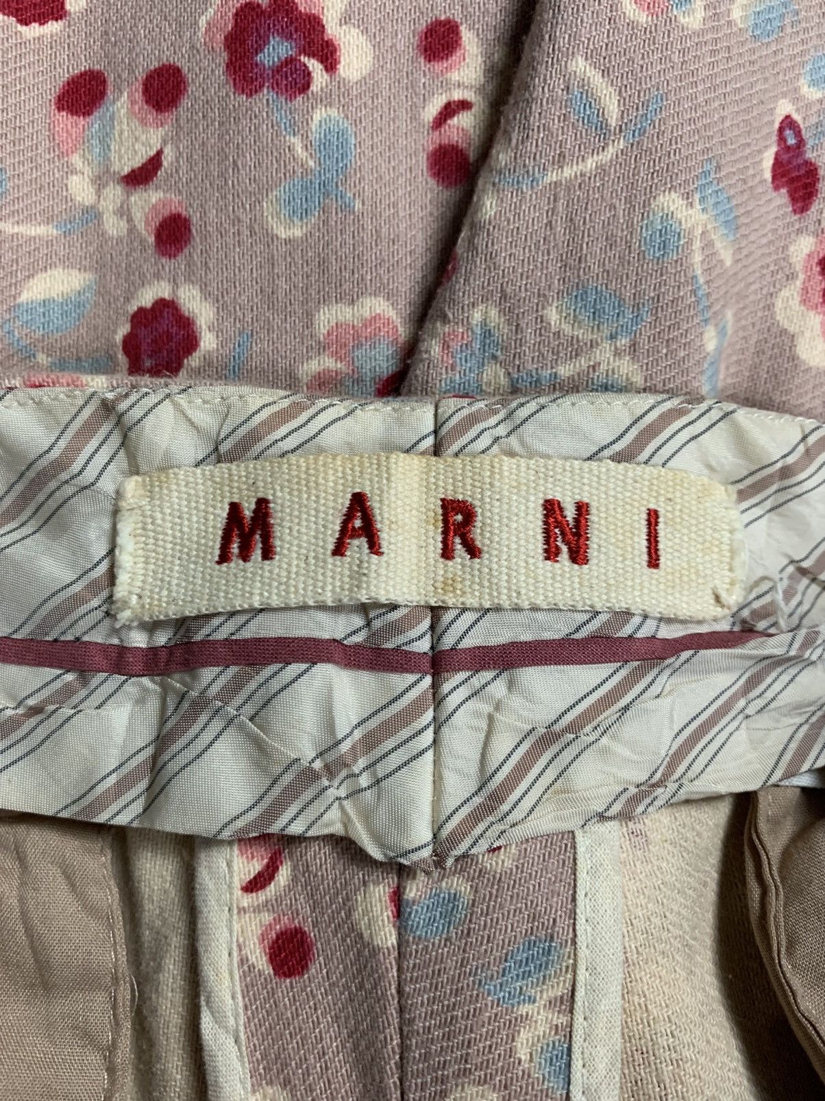 Marni Marni Floral Cotton Linen Pants Size 27" / US 4 / IT 40 - 2 Thumbnail