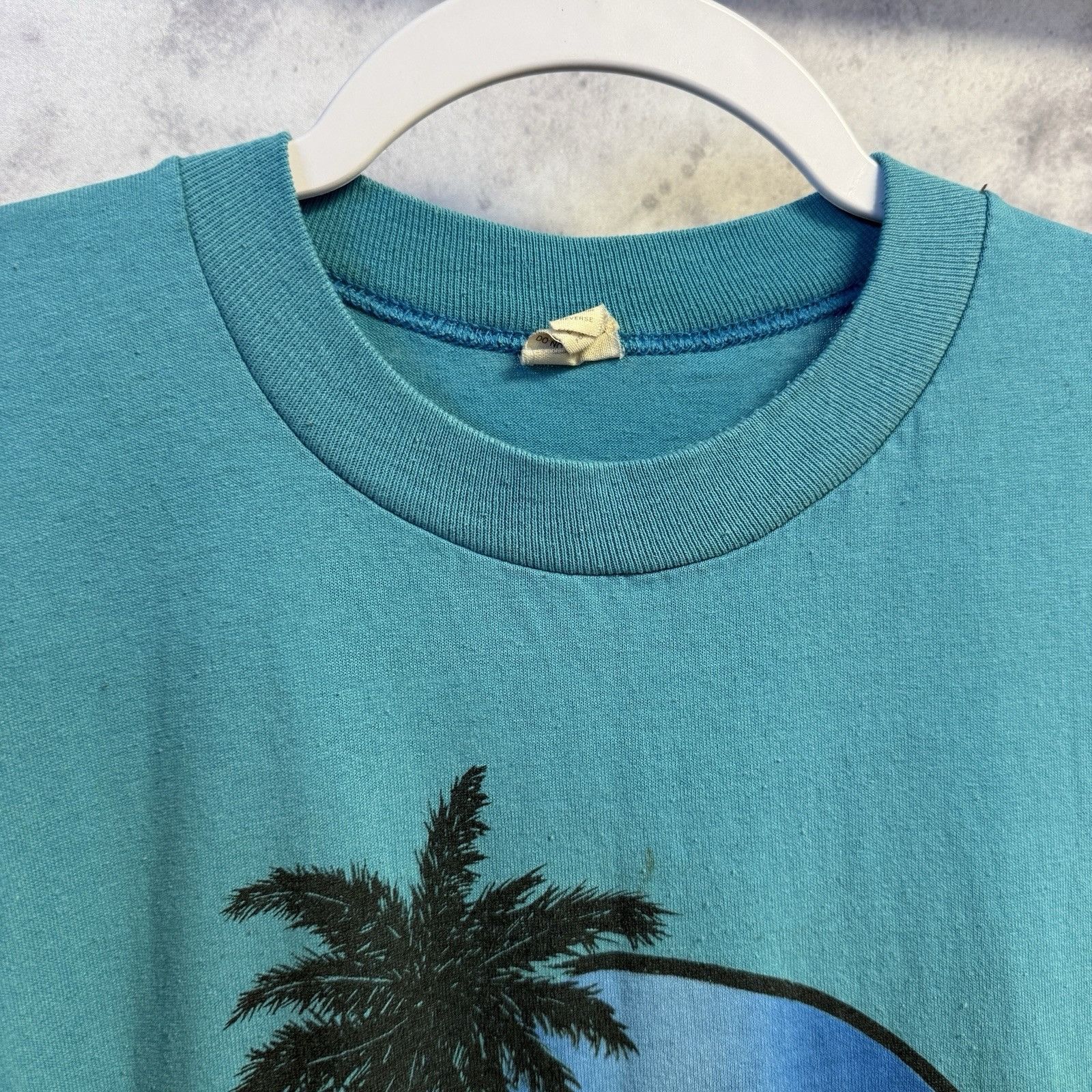 Vintage Vintage 80s California T Shirt Mens L Blue Single Stitch Bea Size US XL / EU 56 / 4 - 4 Thumbnail