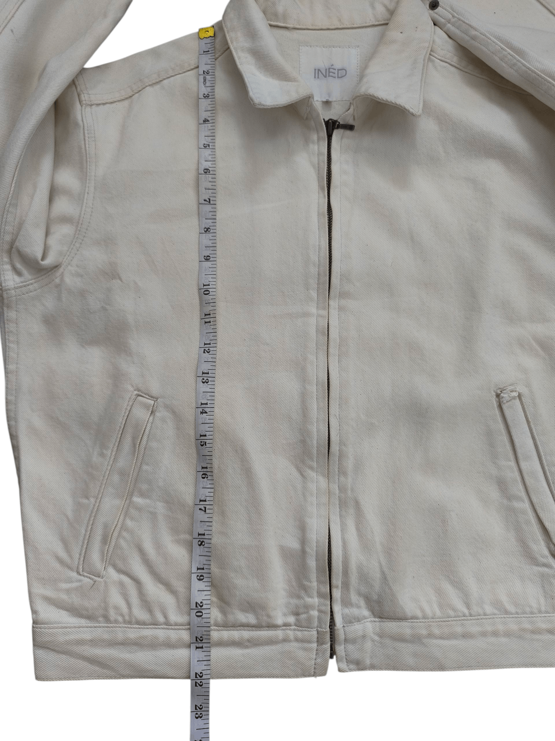 Yohji Yamamoto Ined Homme White Denim Jacket Size US M / EU 48-50 / 2 - 10 Thumbnail