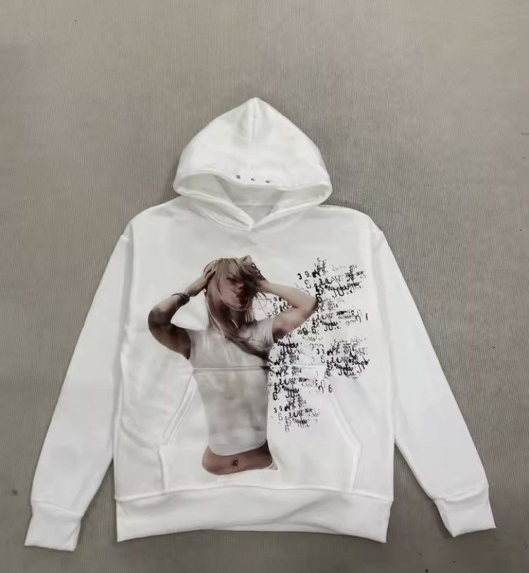 Japanese Brand White Cream Streetwear Hoodie With Studs Size US XL / EU 56 / 4 - 3 Thumbnail