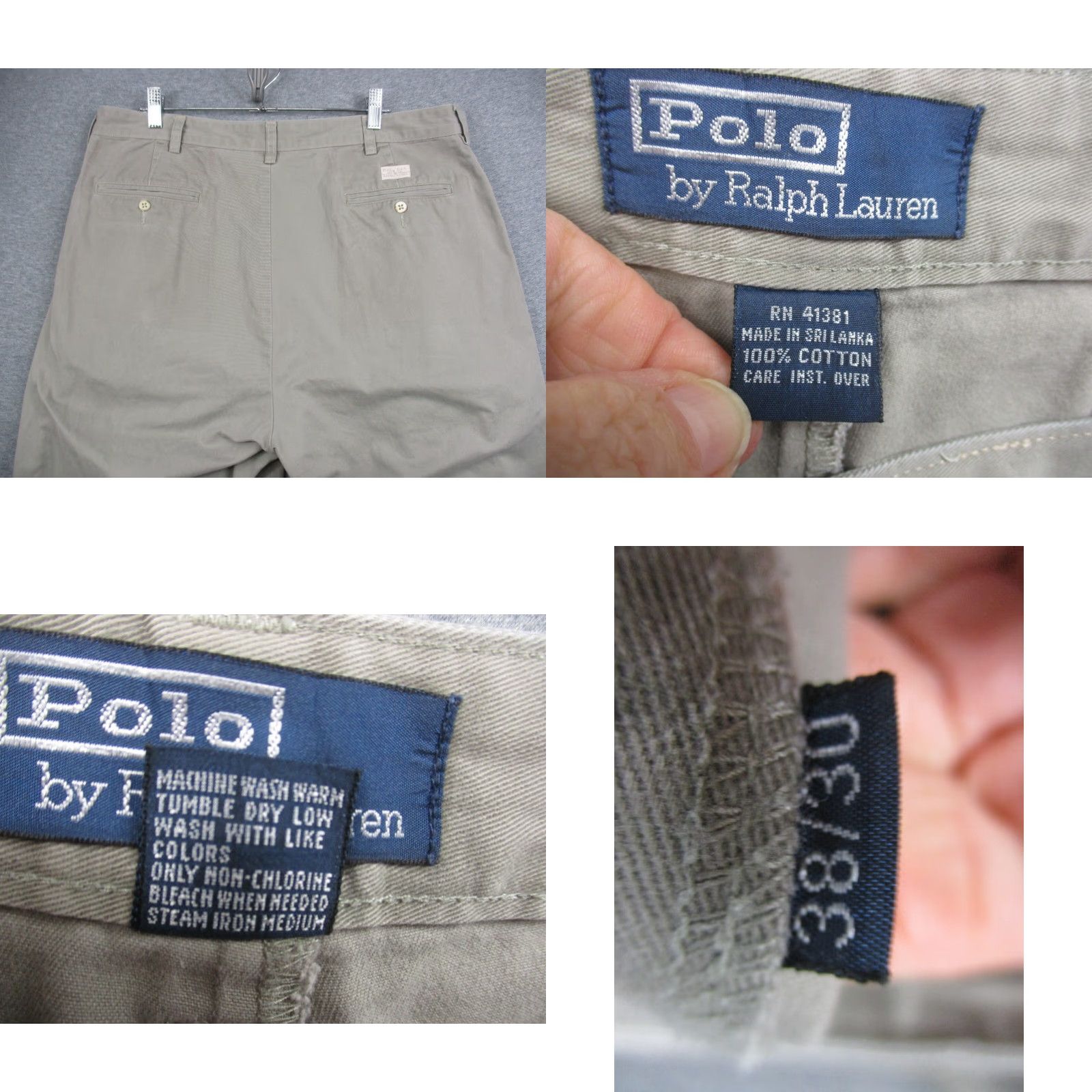 Polo Ralph Lauren Polo Ralph Lauren Pants Chino 38 Regular Brown Wide-Leg Cuffed Adult Mens Size US M / EU 48-50 / 2 - 8 Thumbnail