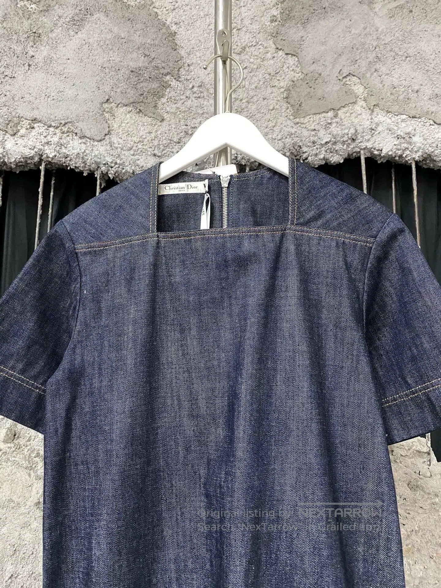 Dior dior denim dress with floral details. Size US 36 / EU 52 - 5 Thumbnail