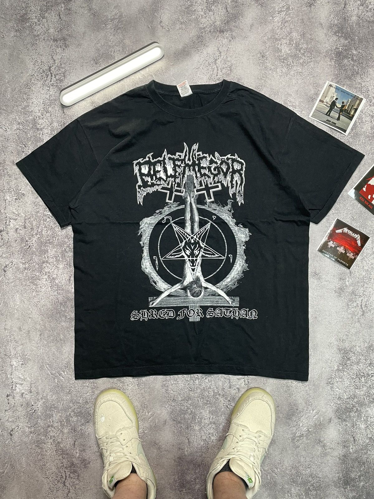 Band Tees Y2K Belphegor Shred For Sathan T Shirt Vintage 2000s Size US XL / EU 56 / 4 - 2 Thumbnail