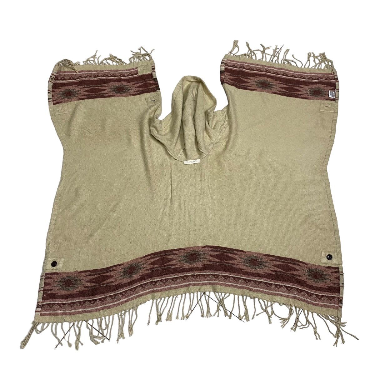 Japanese Brand × Native Vintage native navajo poncho hoodie Size ONE SIZE - 8 Thumbnail