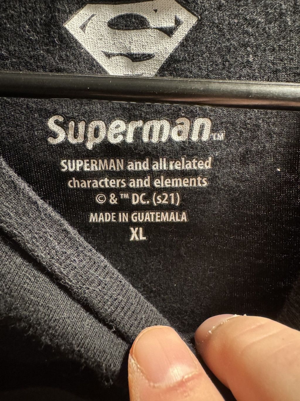 DC Comics Superman Short Sleeve T-Shirt Men Sz XL Black DC Comics Size US XL / EU 56 / 4 - 5 Thumbnail