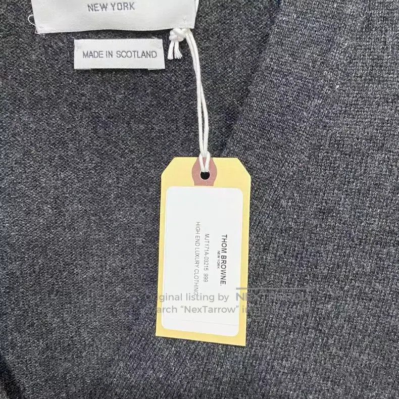 Thom Browne Thom Browne Dark Gray Cashmere Cardigan Size US XXS / EU 40 - 6 Thumbnail