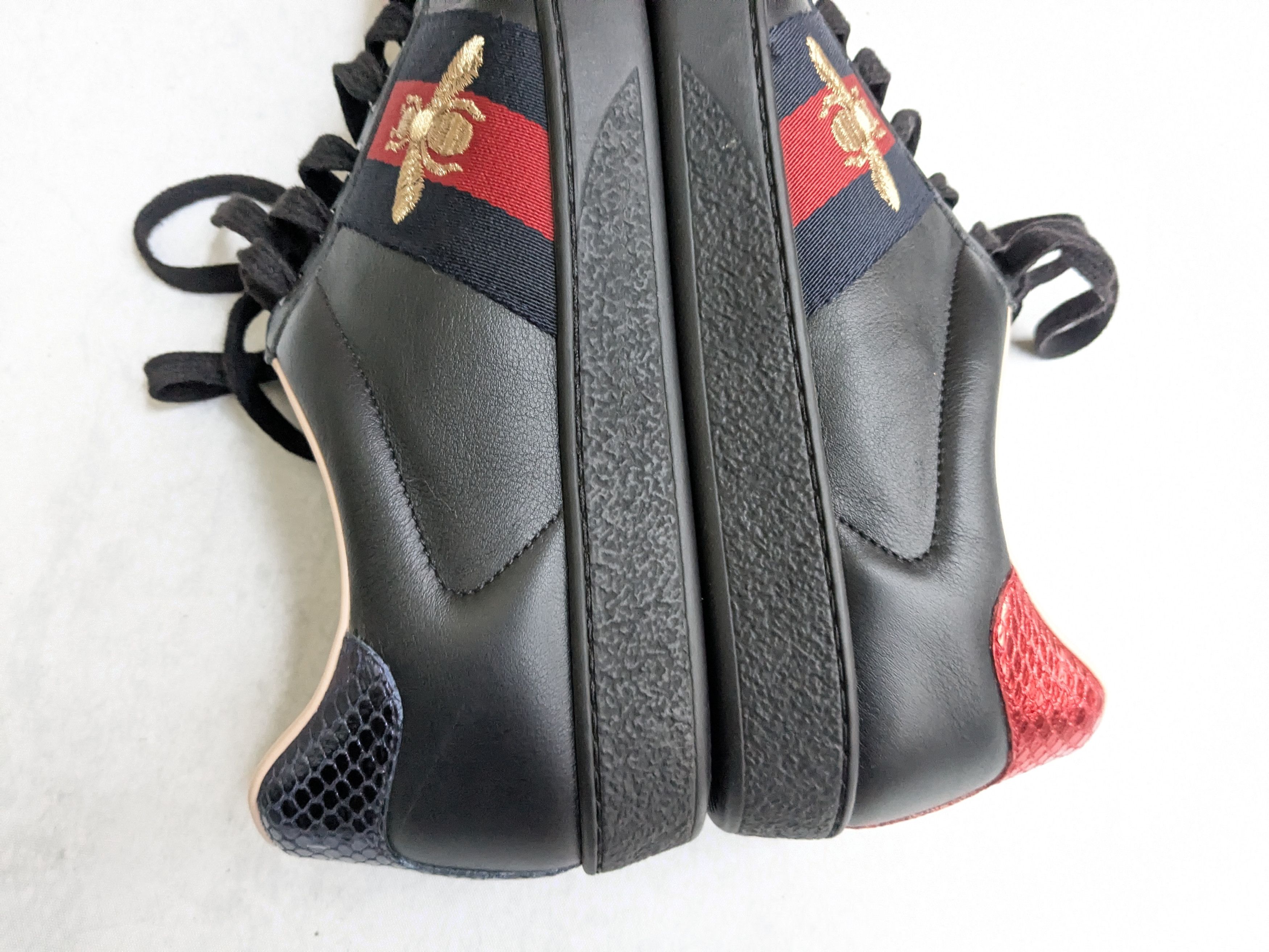 Gucci Gucci Ace Sneakers Black 9.5 Low Tops Leather Size US 9.5 / EU 42-43 - 12 Thumbnail