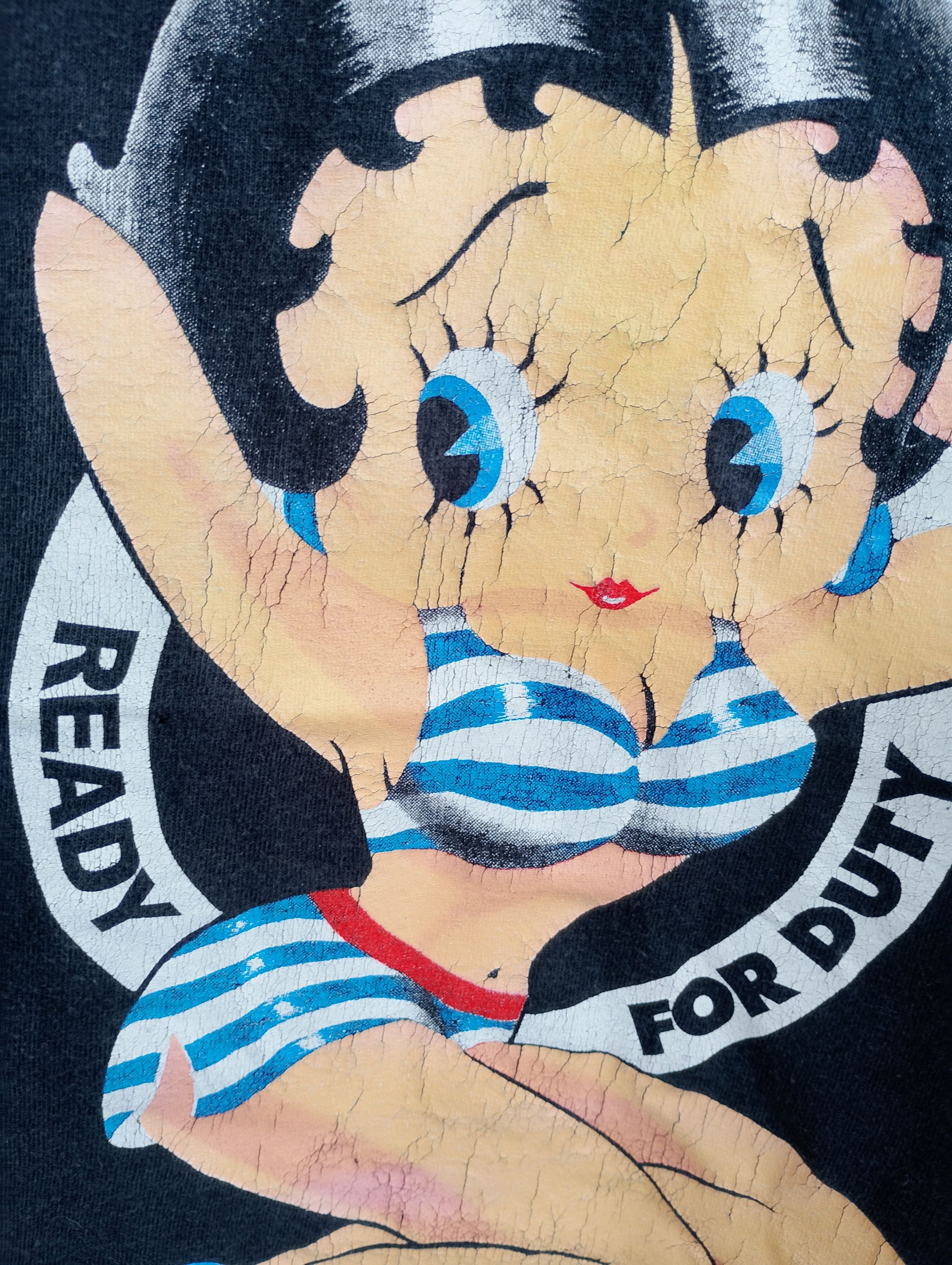Vintage Betty Boop Vintage Ready for Duty 90s t-shirt sz M Size US M / EU 48-50 / 2 - 4 Thumbnail