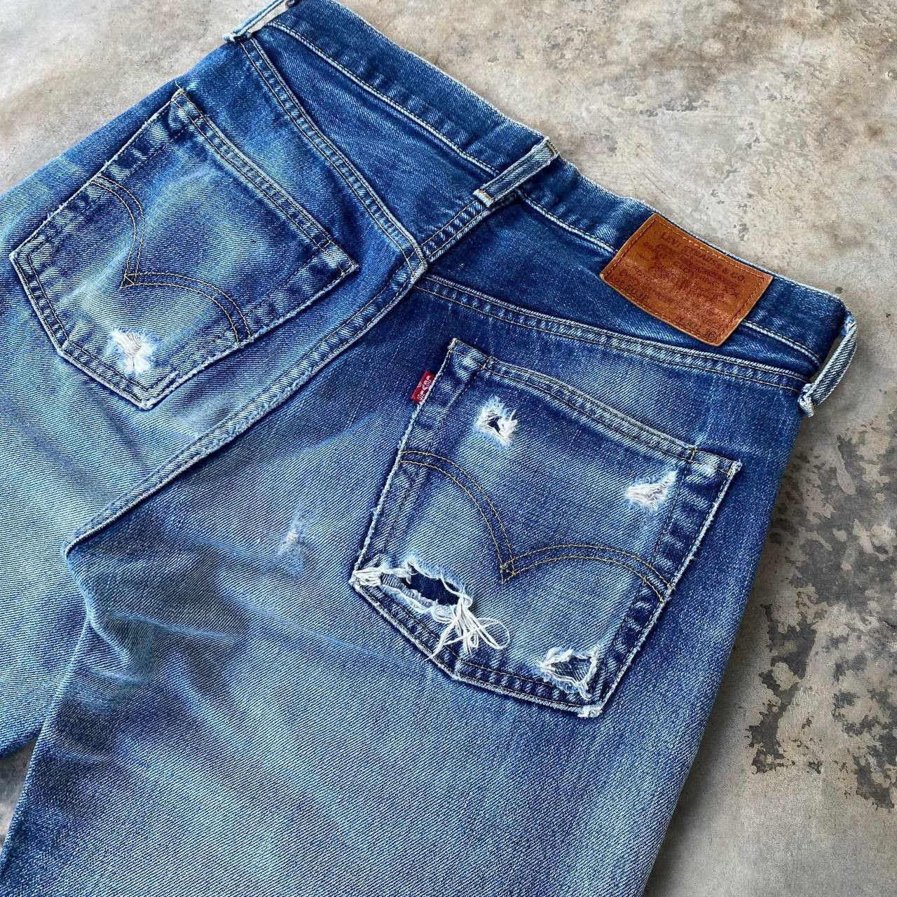 Levi's Vintage Clothing Vintage Levi’s 503BXX 90's Selvedge Denim Big E Repro 1950s Size US 29 - 19 Thumbnail