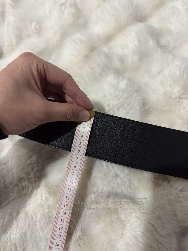 Saint Laurent Paris Saint Laurent Paris size 70 Black Gold Women's Leather Bel Size ONE SIZE - 7 Thumbnail