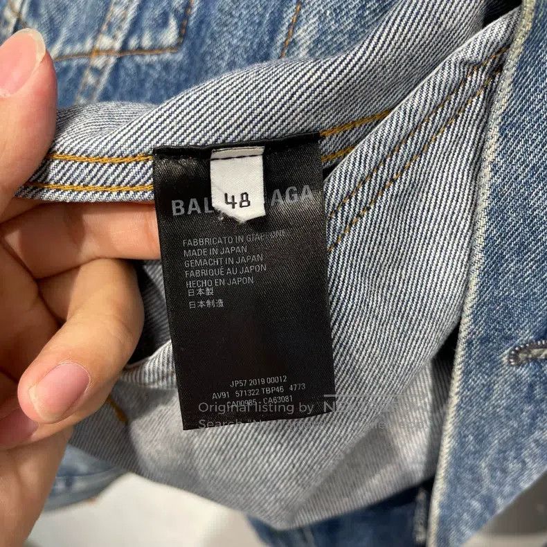 Balenciaga Balenciaga Logo Printed Denim Jacket Size US M / EU 48-50 / 2 - 4 Thumbnail