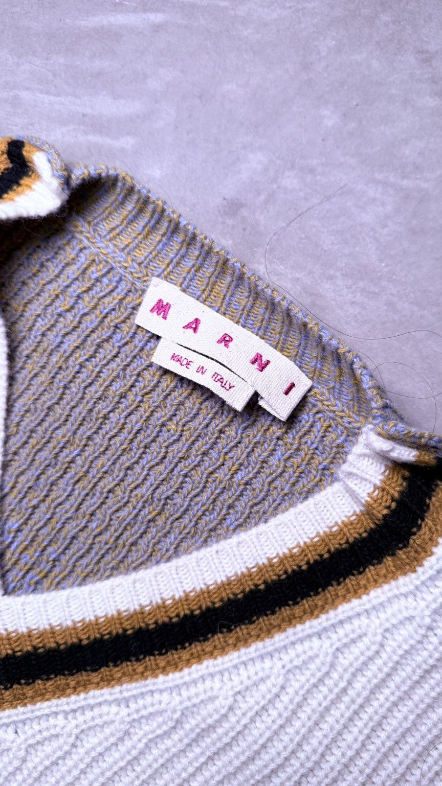 Marni Marni V Neck Knitted Jumper Size US M / EU 48-50 / 2 - 2 Thumbnail