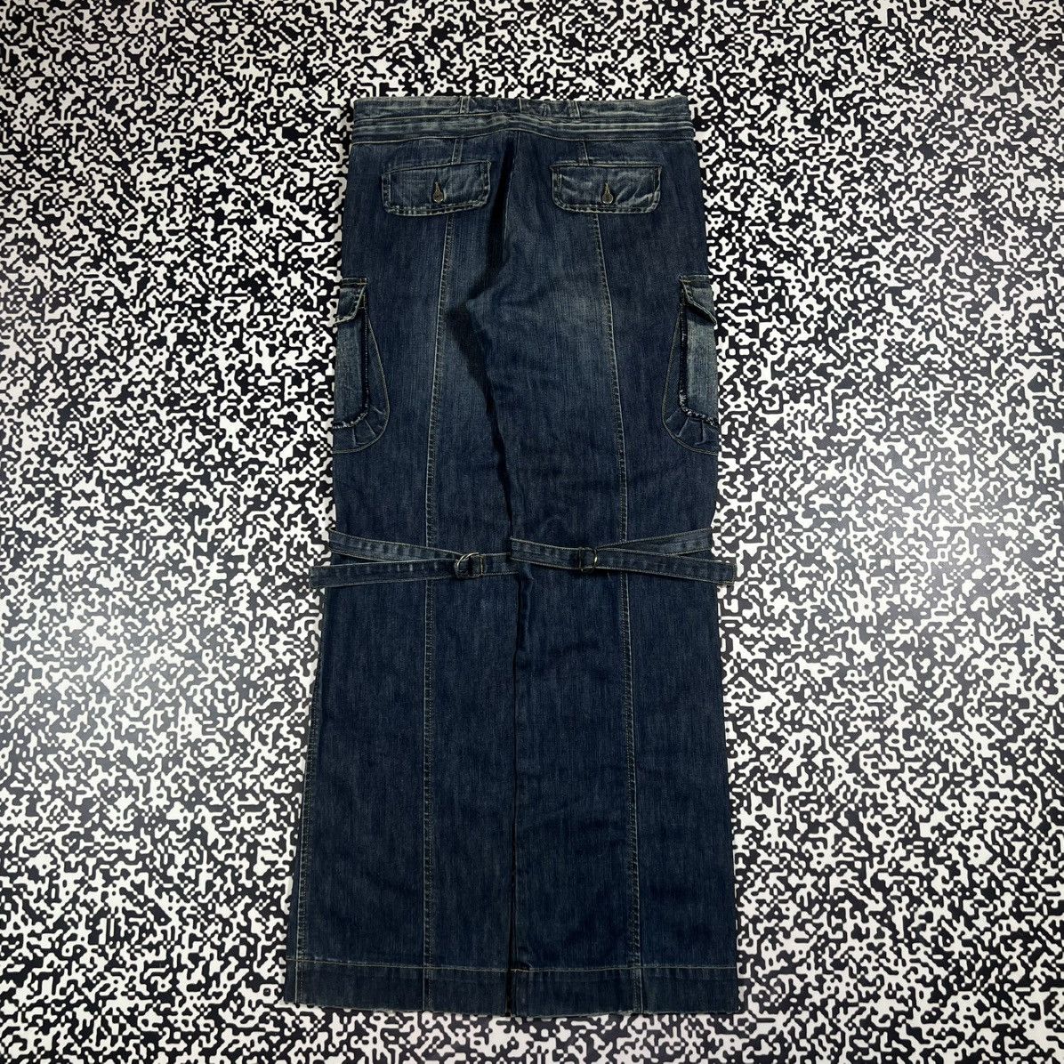 Japanese Brand Vintage Y2K Japanese Cargo Denim Jeans Bondage Style Size 27" / US 4 / IT 40 - 5 Thumbnail