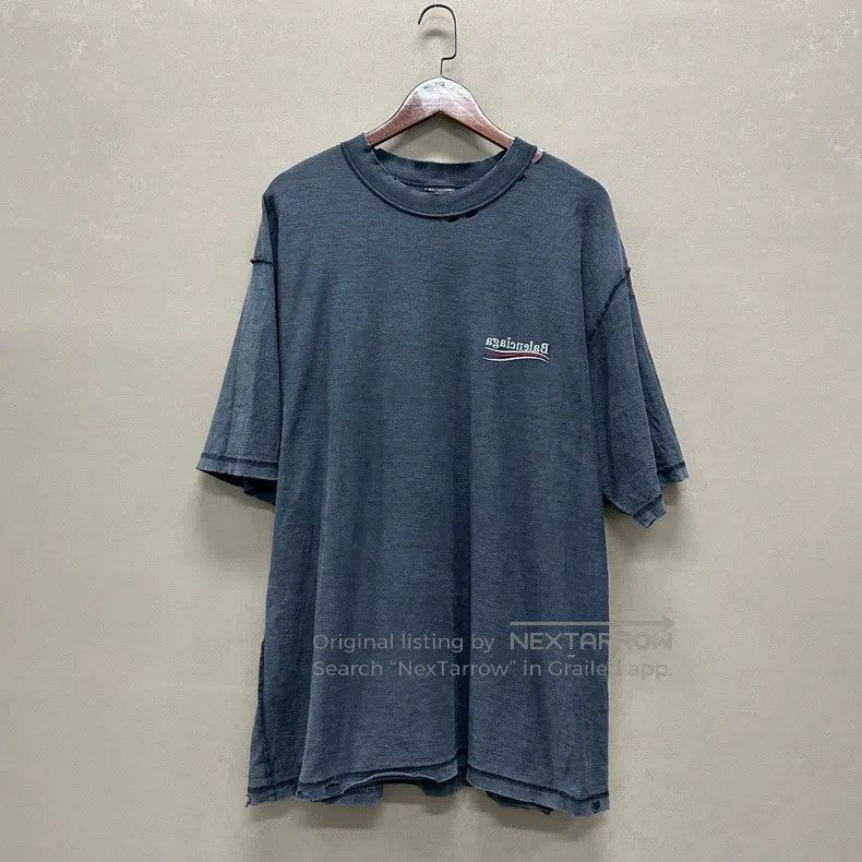 Balenciaga Reversed Logo Coke Embroidered Short-sleeve
