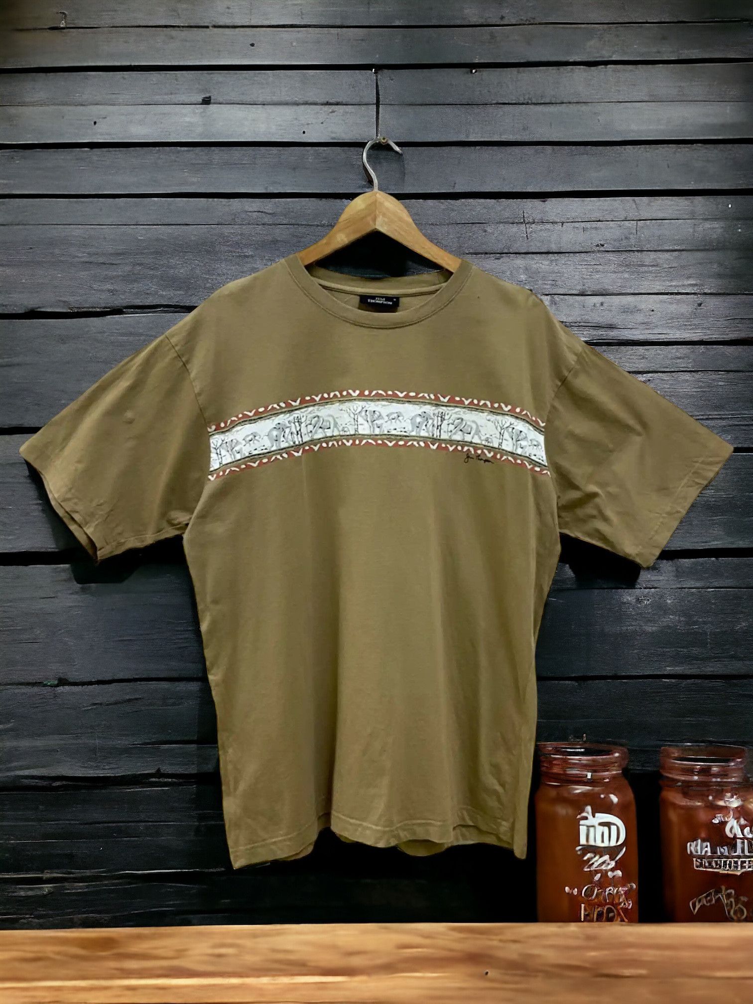 Designer JIM THOMPSON Elephants Graphic T shirt Size US L / EU 52-54 / 3 - 1 Thumbnail
