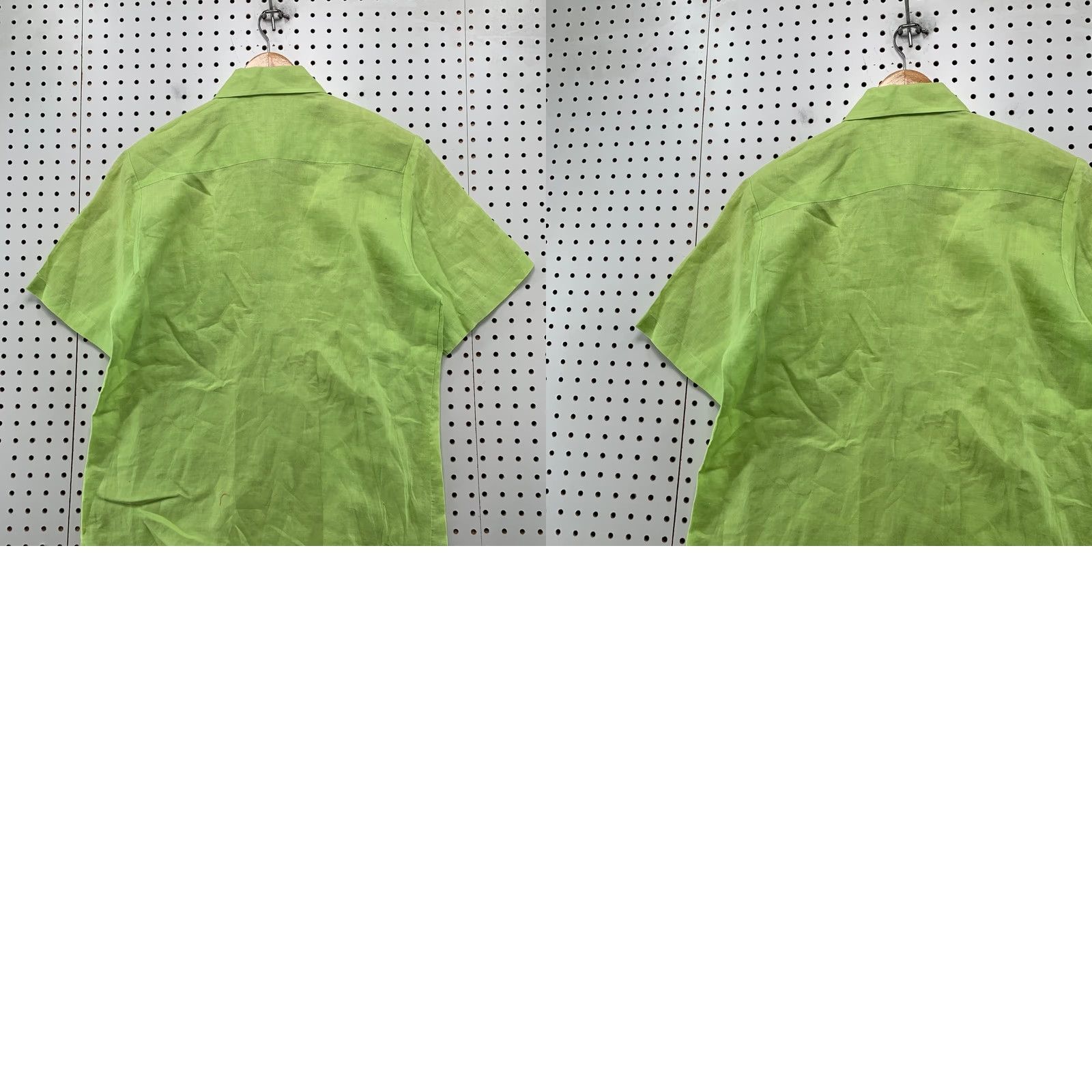 Vintage Kahuna Kahuna Bay Linen Button Shirt Mens M Lime Green Beach Washable Linen Shirt Size US M / EU 48-50 / 2 - 9 Thumbnail