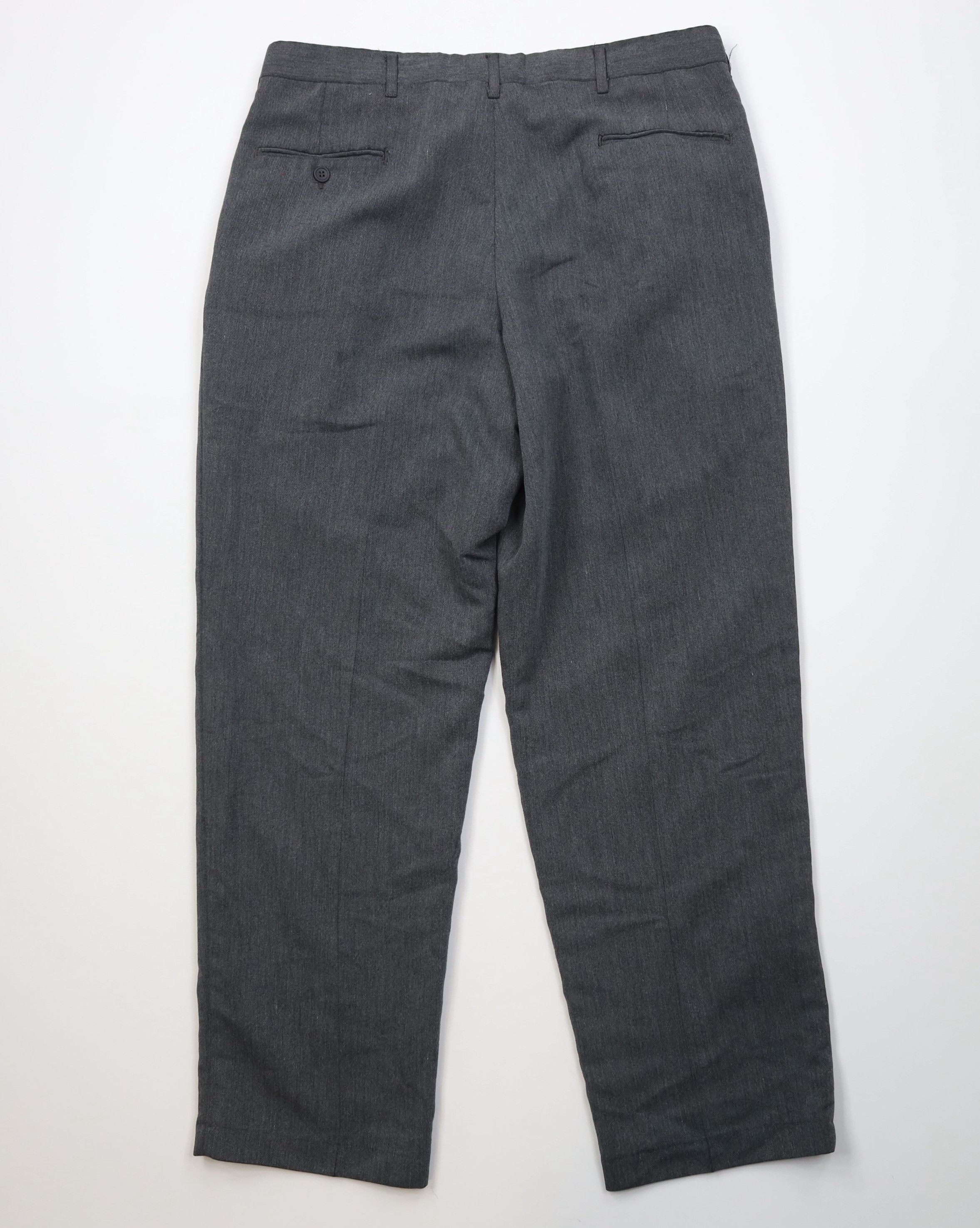 Vintage Vintage 90s Rayon Gabardine Blend Wide Leg Chino Pants Gray Size US 36 / EU 52 - 10 Thumbnail