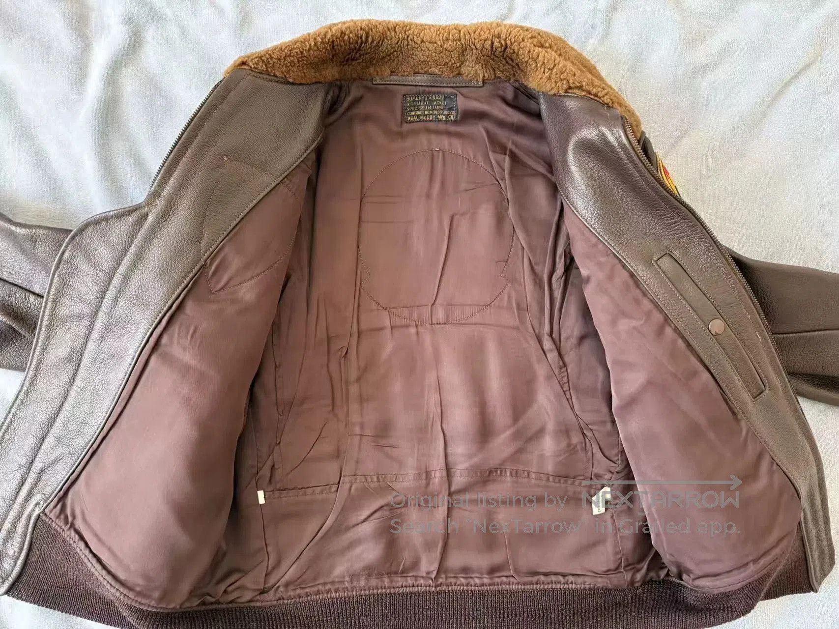 The Real McCoy's Real McCoy G1 Flight Jacket. Size US L / EU 52-54 / 3 - 9 Thumbnail