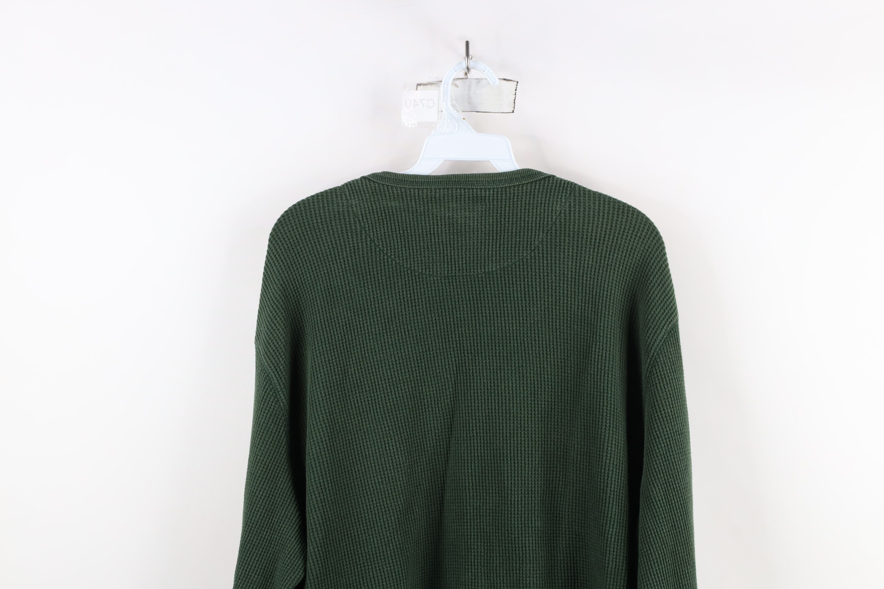 American Eagle Outfitters × Vintage Vintage 90s Y2K American Eagle Waffle Knit T-Shirt Green Size US XL / EU 56 / 4 - 12 Thumbnail