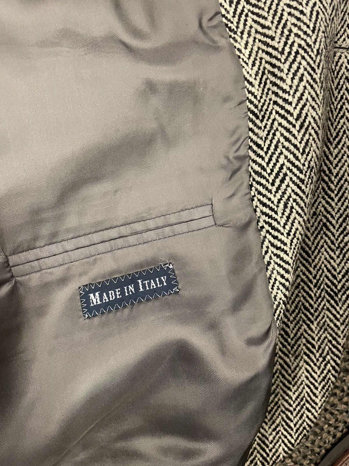 Polo Ralph Lauren × Vintage Herringbone Tweed 3-Button Jacket Size 46R - 7 Thumbnail