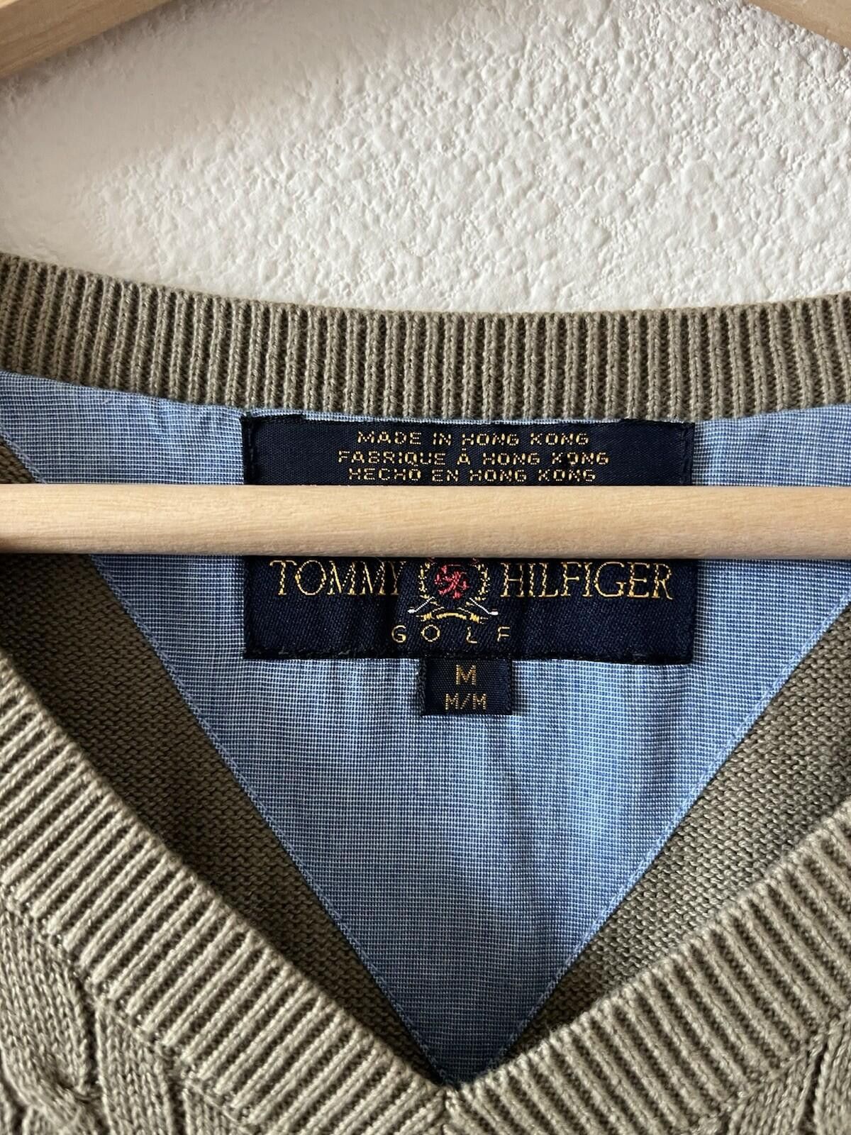 Tommy Hilfiger Tommy Hilfiger Golf Preppy Sleeveless Sweater Vest M Tan Size US M / EU 48-50 / 2 - 2 Thumbnail
