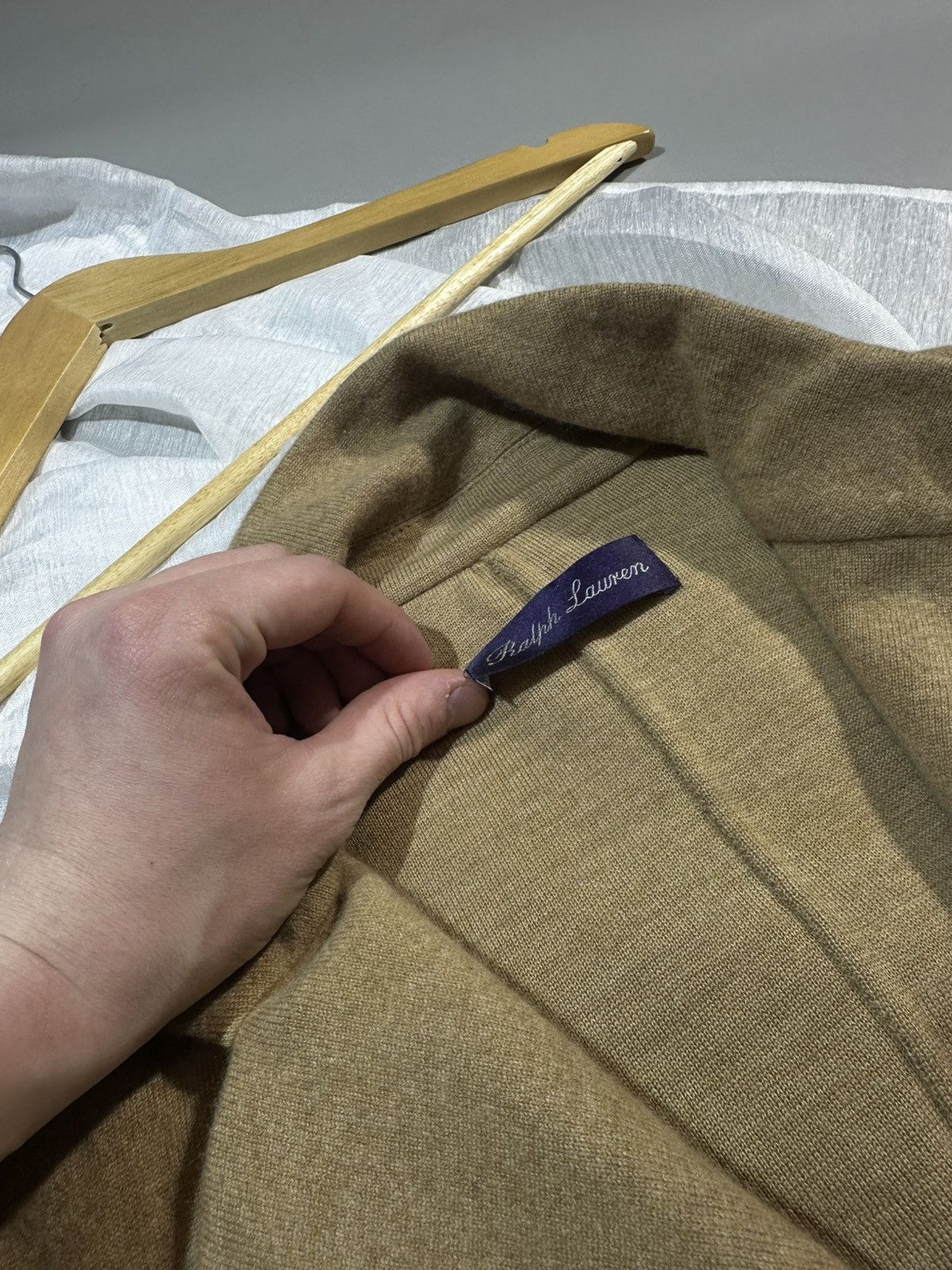 Ralph Lauren Purple Label RLPL 60% Cashmere Wool Suede Elbow Patch Hand-Tailored Size 42R - 8 Thumbnail