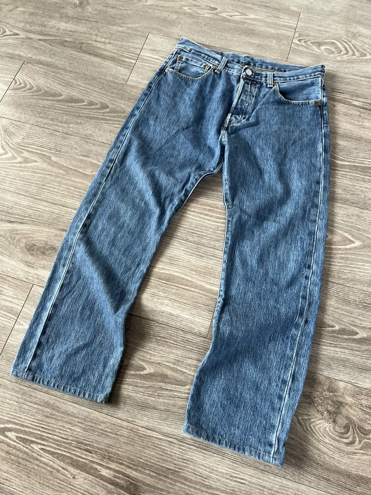 Levi's ‼️LEVIS PREMIUM Quality 501 Salvage DENIM Classic Jeans‼️ Size US 32 / EU 48 - 9 Thumbnail