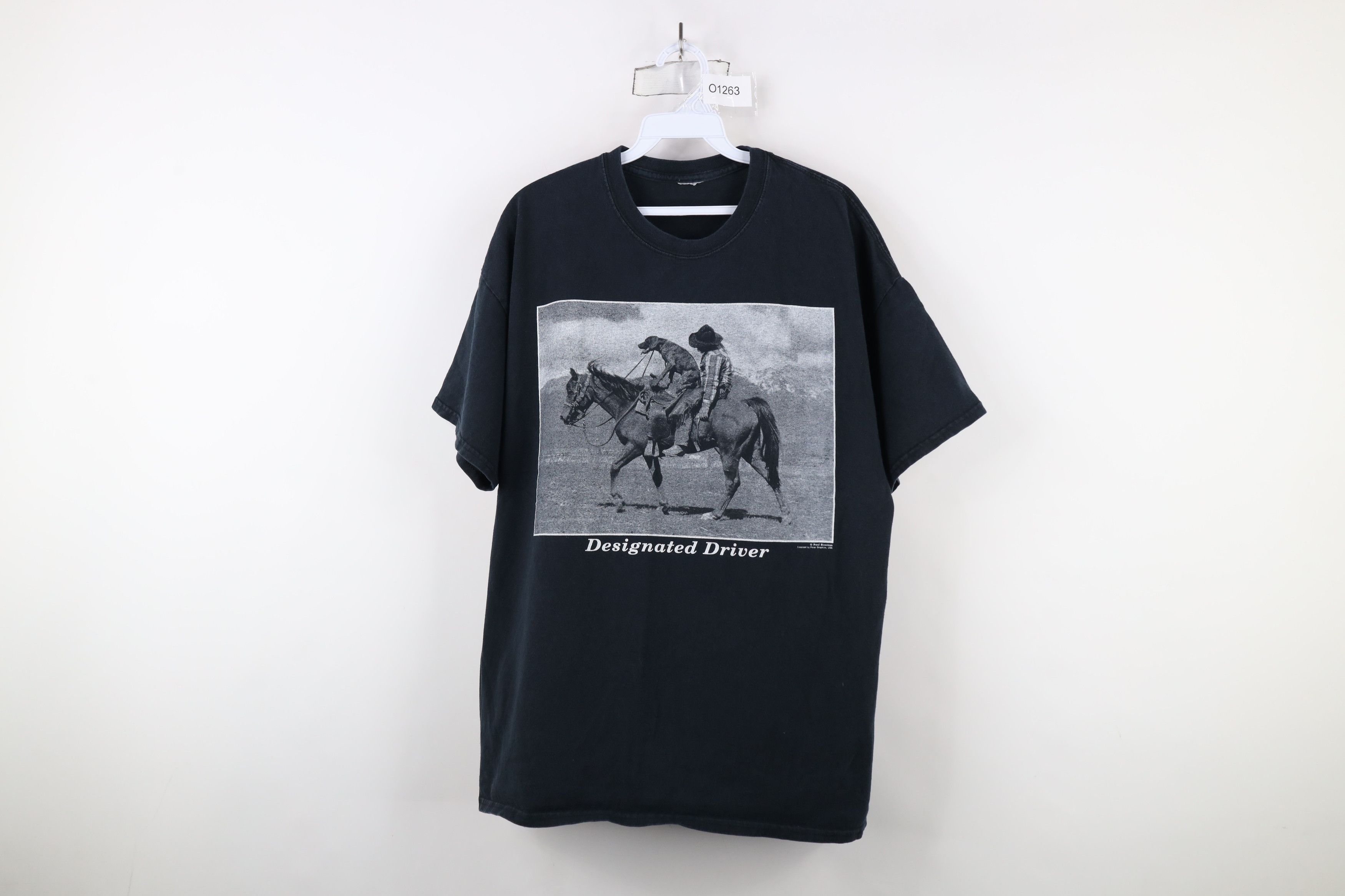 Vintage Vintage 90s Funny Drunk Designated Driver Horse Dog T-Shirt Size US XL / EU 56 / 4 - 1 Thumbnail
