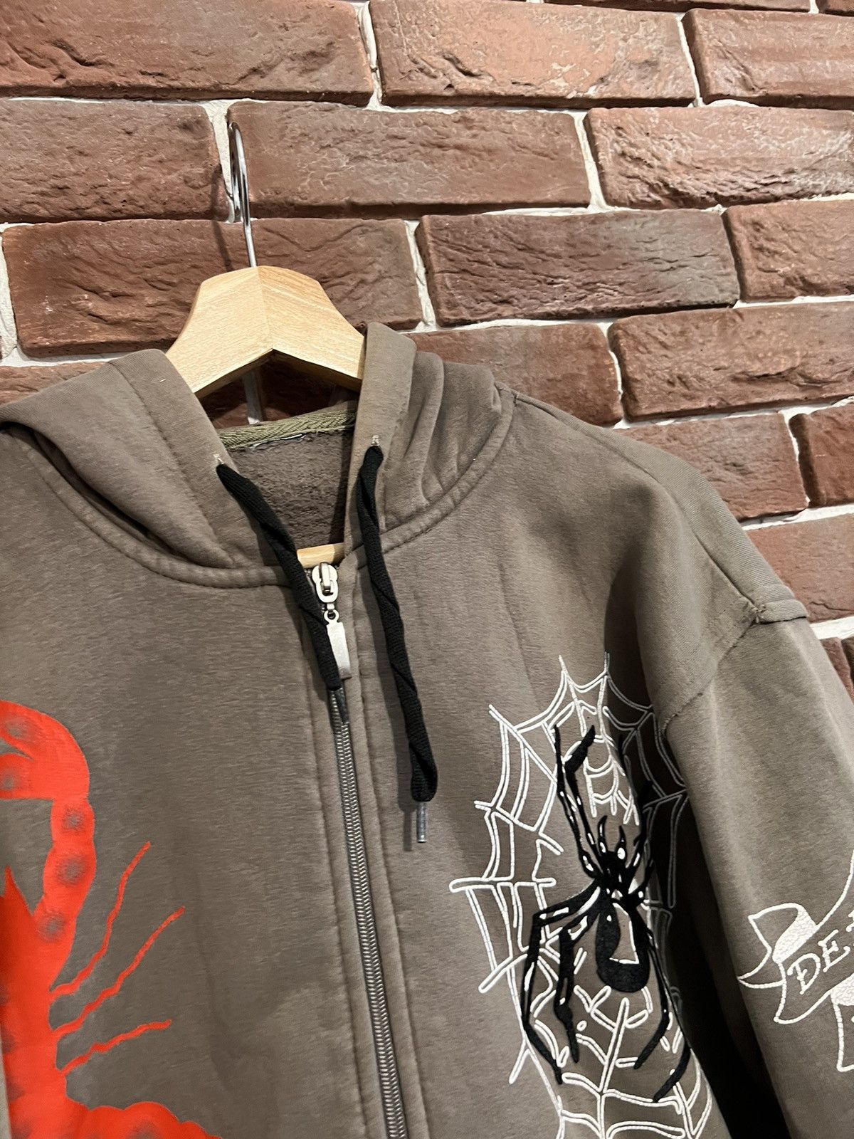 Christian Audigier Rare Ed Hardy Christian Audigier Y2K Drip Spider Web Hoodie Size US M / EU 48-50 / 2 - 6 Thumbnail