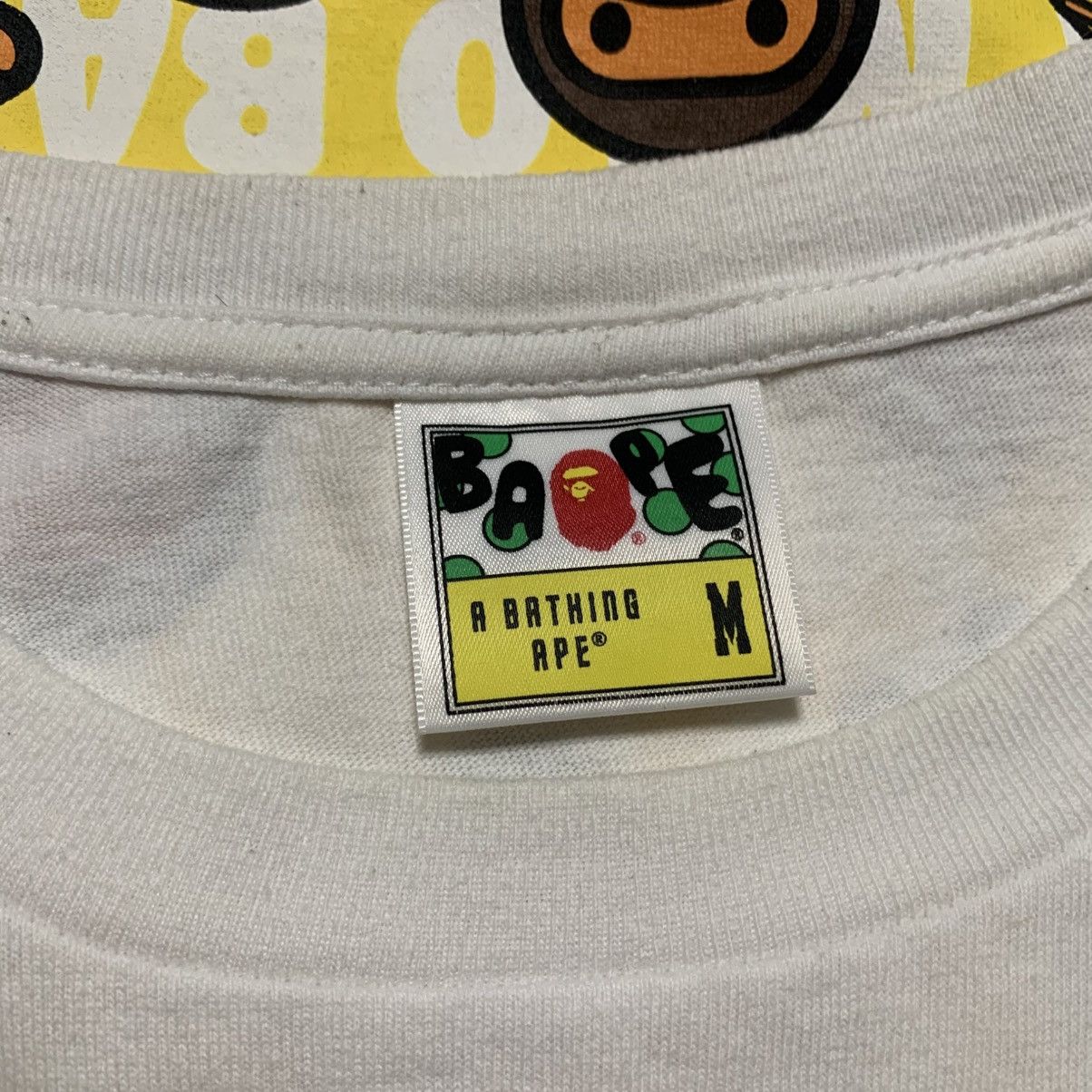 Bape Bape Medium Baby Milo Ape Head White Tee 'Junk Food' Size US M / EU 48-50 / 2 - 6 Thumbnail