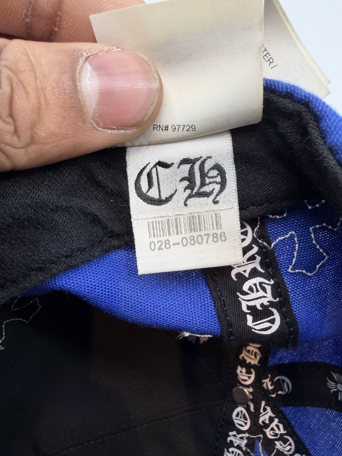 Chrome Hearts Chrome Hearts Cross Patch Hat Blue/White Size ONE SIZE - 10 Thumbnail