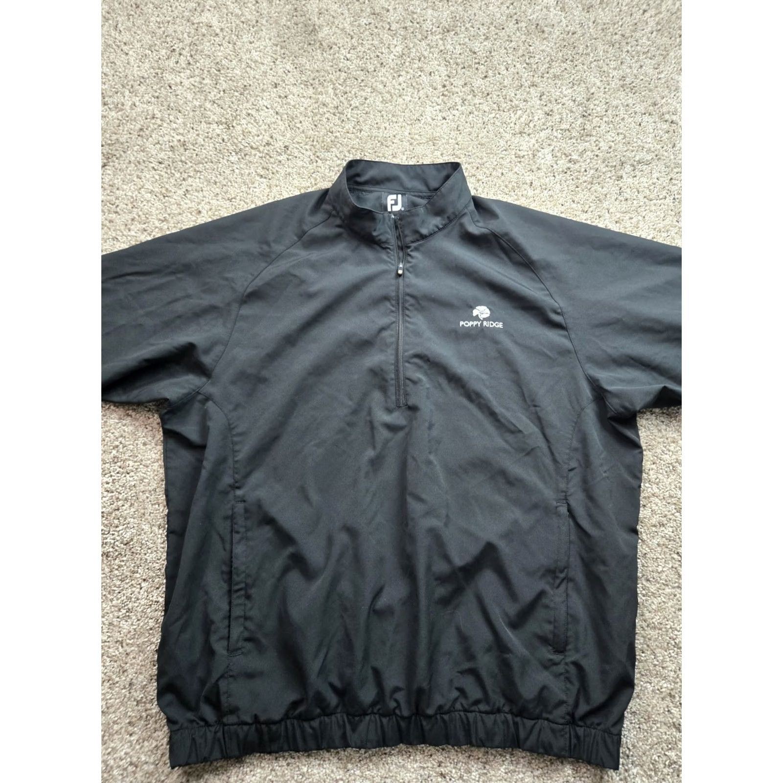 Footjoy FootJoy Jacket Long Sleeve Black Windbreaker 1/4 Zip Golf Mens L Rainproof Full Zip Size US L / EU 52-54 / 3 - 3 Thumbnail