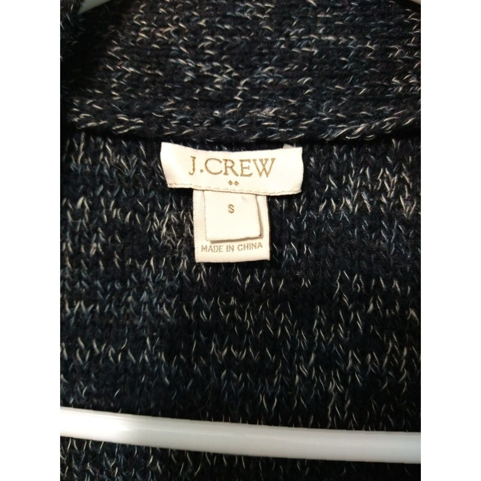 J.Crew J.CREW Cardigan Sweater Womens Small Gray Heathered Cotton Linen Blend Open Knit Long Sleeve Casual Travel Size S / US 4 / IT 40 - 5 Thumbnail