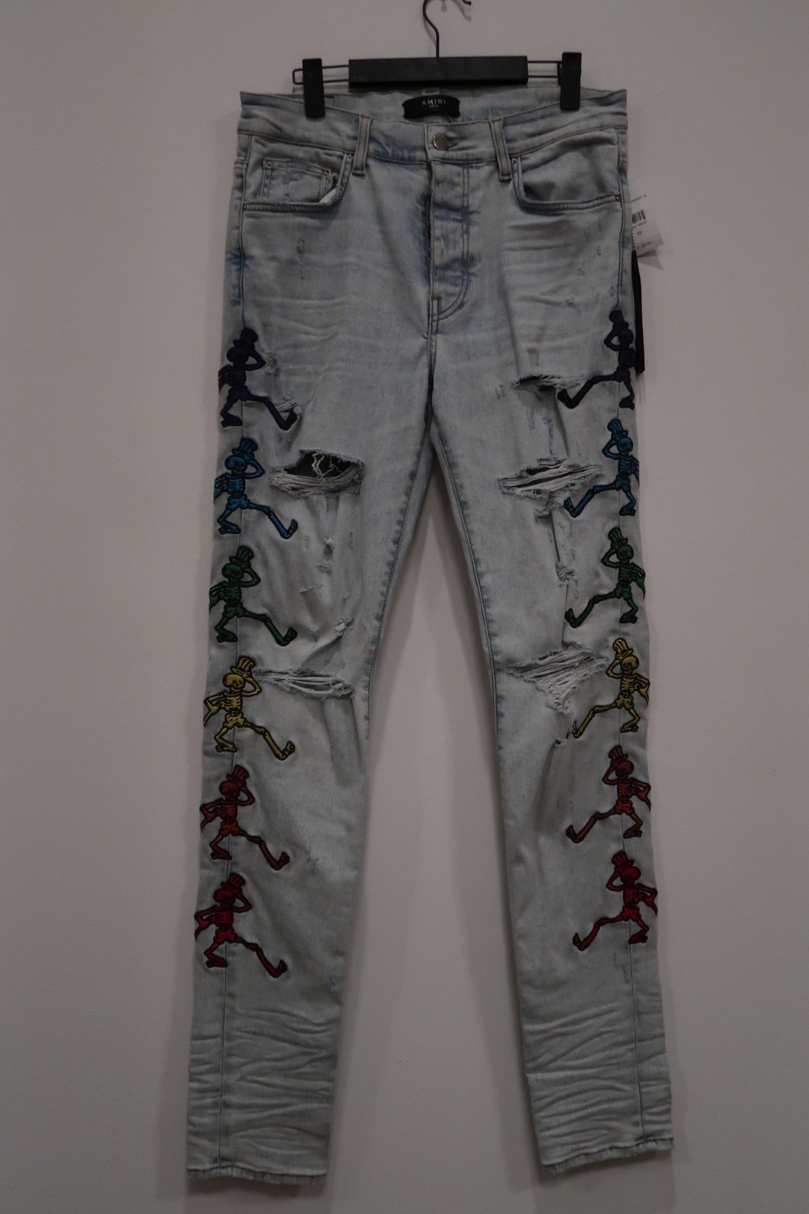 Amiri Amiri Grateful Dead Embroidery Jeans Size US 33 - 1 Thumbnail