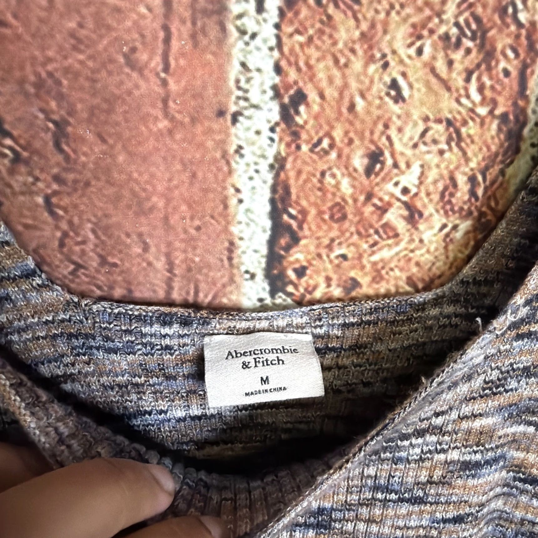 Abercrombie & Fitch Abercrombie & Fitch Women’s Tank Knit Cropped Square Neck M Brown Size M / US 6-8 / IT 42-44 - 2 Thumbnail