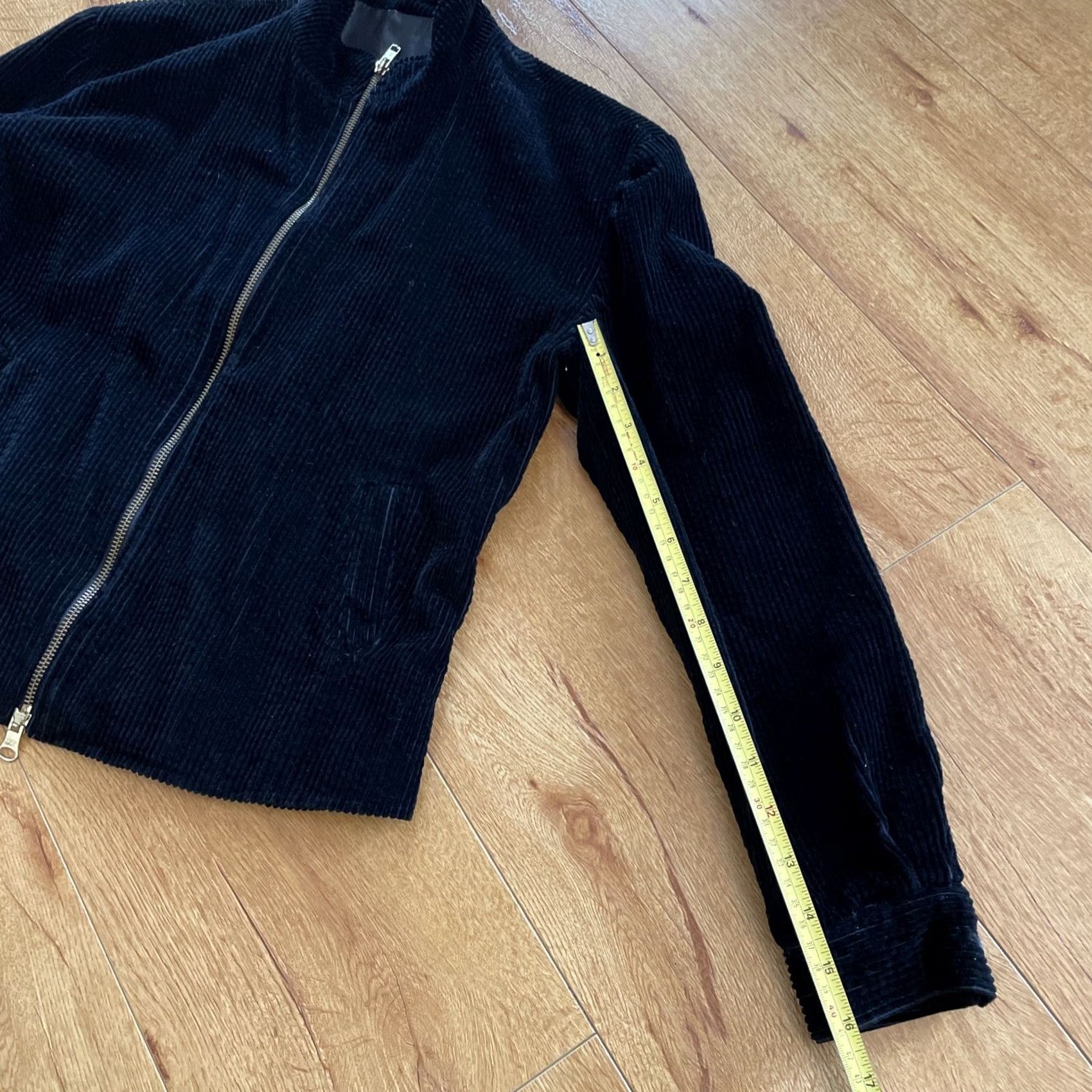 Vintage VINTAGE Didrickson Corduroy Jacket Zip Black 90s Y2K Women's S Grunge, Casual, Short Sleeve, Full Zip, Pockets, Regular Fit, Cotton Size S / US 4 / IT 40 - 7 Thumbnail