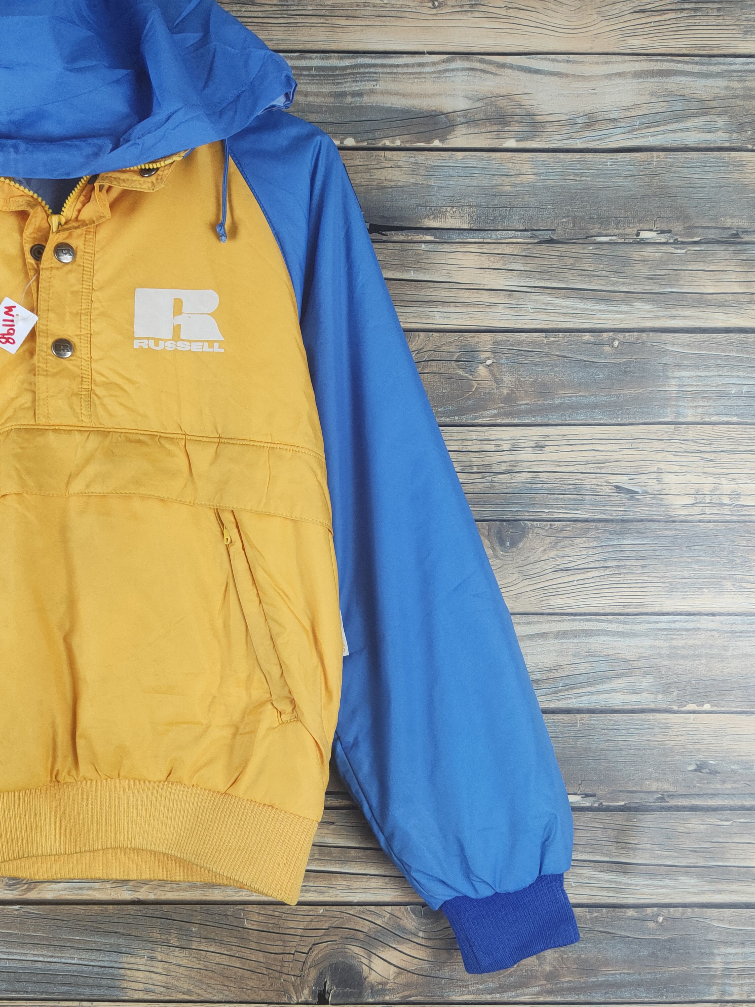 Mizuno Russell Athletic-Mizuno Yellow Blue Hoodie Sweaters #W1198 Size US M / EU 48-50 / 2 - 7 Thumbnail