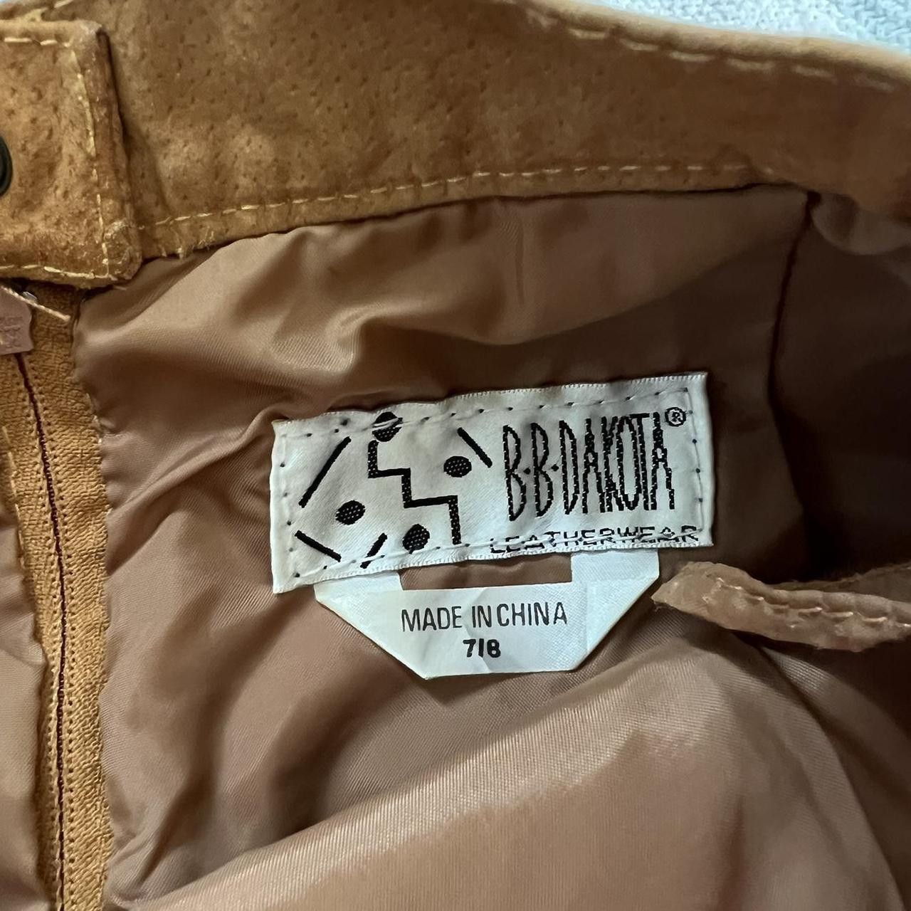 BB Dakota light brown genuine suede leather mini pencil skirt Size 30" / US 8 / IT 44 - 3 Thumbnail