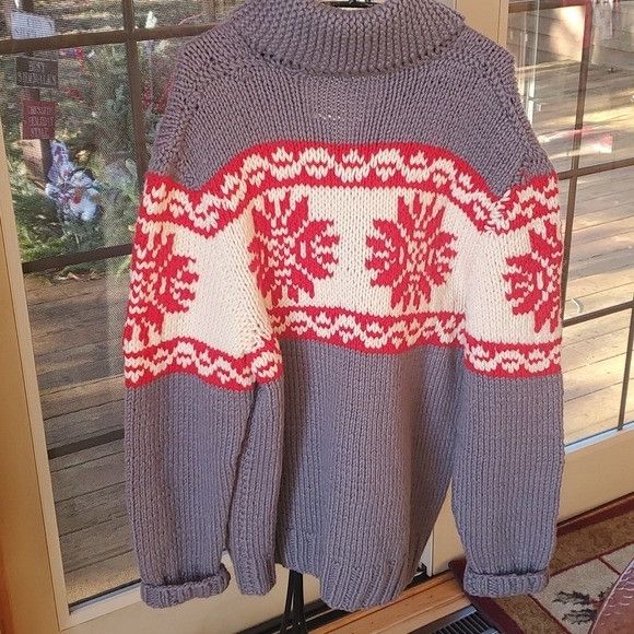 Vintage Vintage Unique Aztek 100% Wool Full Zip Collared Sz XL Cardi Size US XL / EU 56 / 4 - 5 Thumbnail
