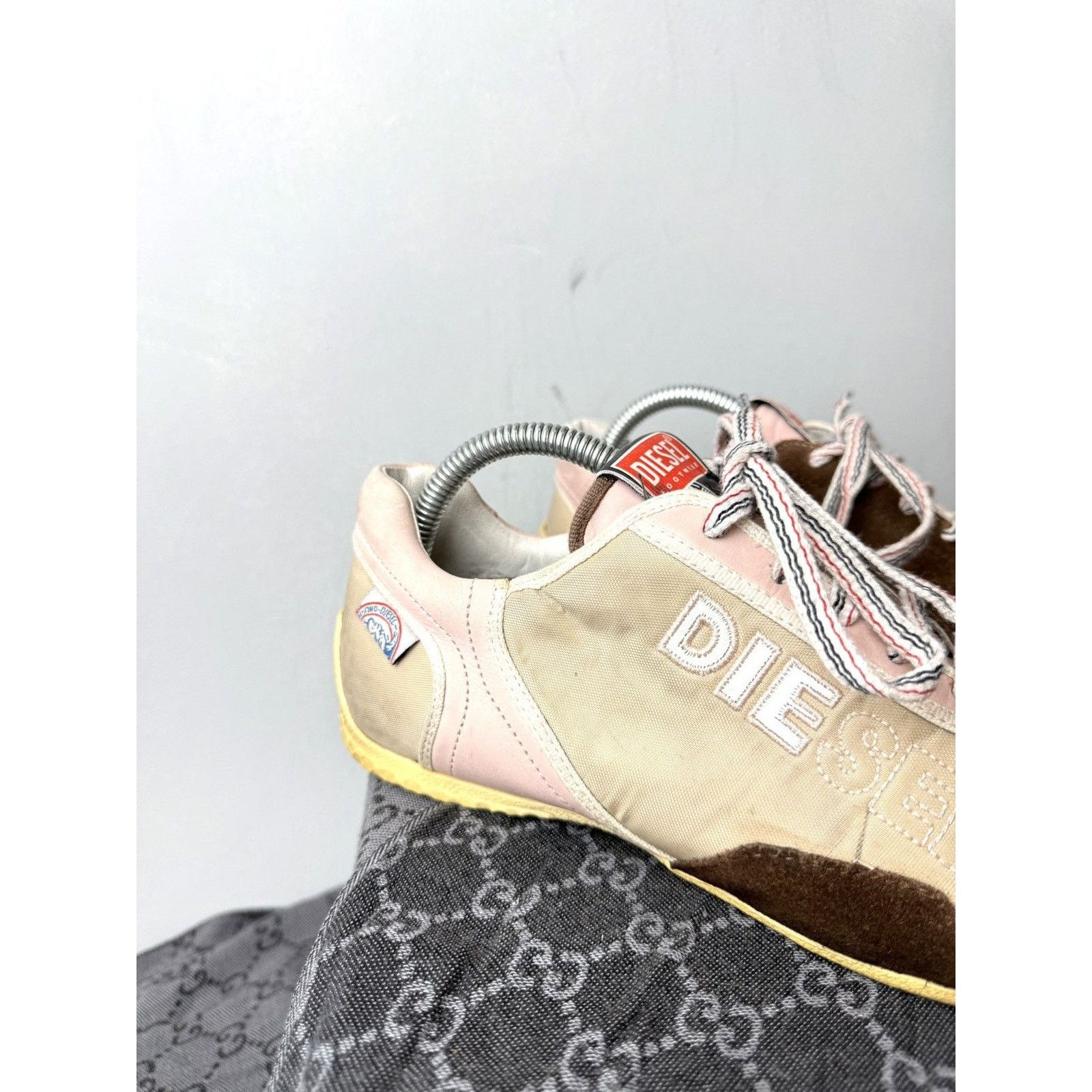 Diesel 💥Rare! Vintage Diesel Low Top Design Suede Sneakers Size US 8 / IT 38 - 9 Thumbnail