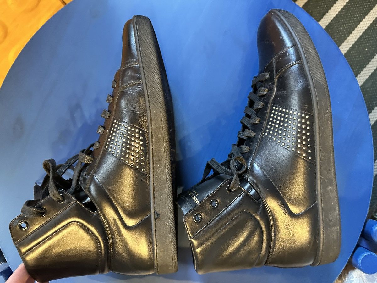 Hedi Slimane × Saint Laurent Paris Saint Laurent Paris SL/100H Black Sneakers with Studs Rare Size US 14 / EU 47 - 8 Thumbnail