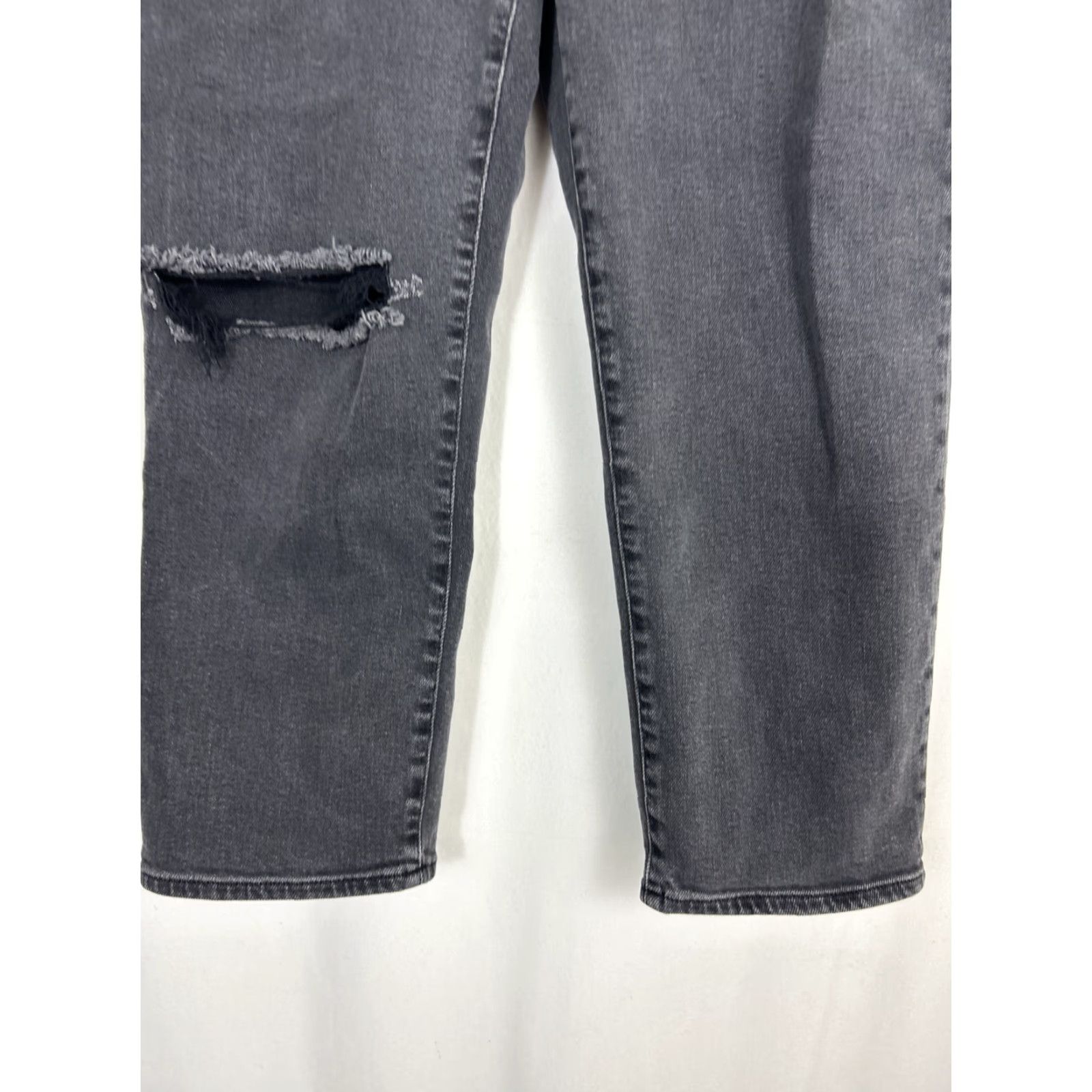 Madewell Madewell Black The Girl Jean Wide Leg Distressed Women Size 31 P 34x24 Cropped Size 24" / US 00 / IT 34 - 2 Thumbnail