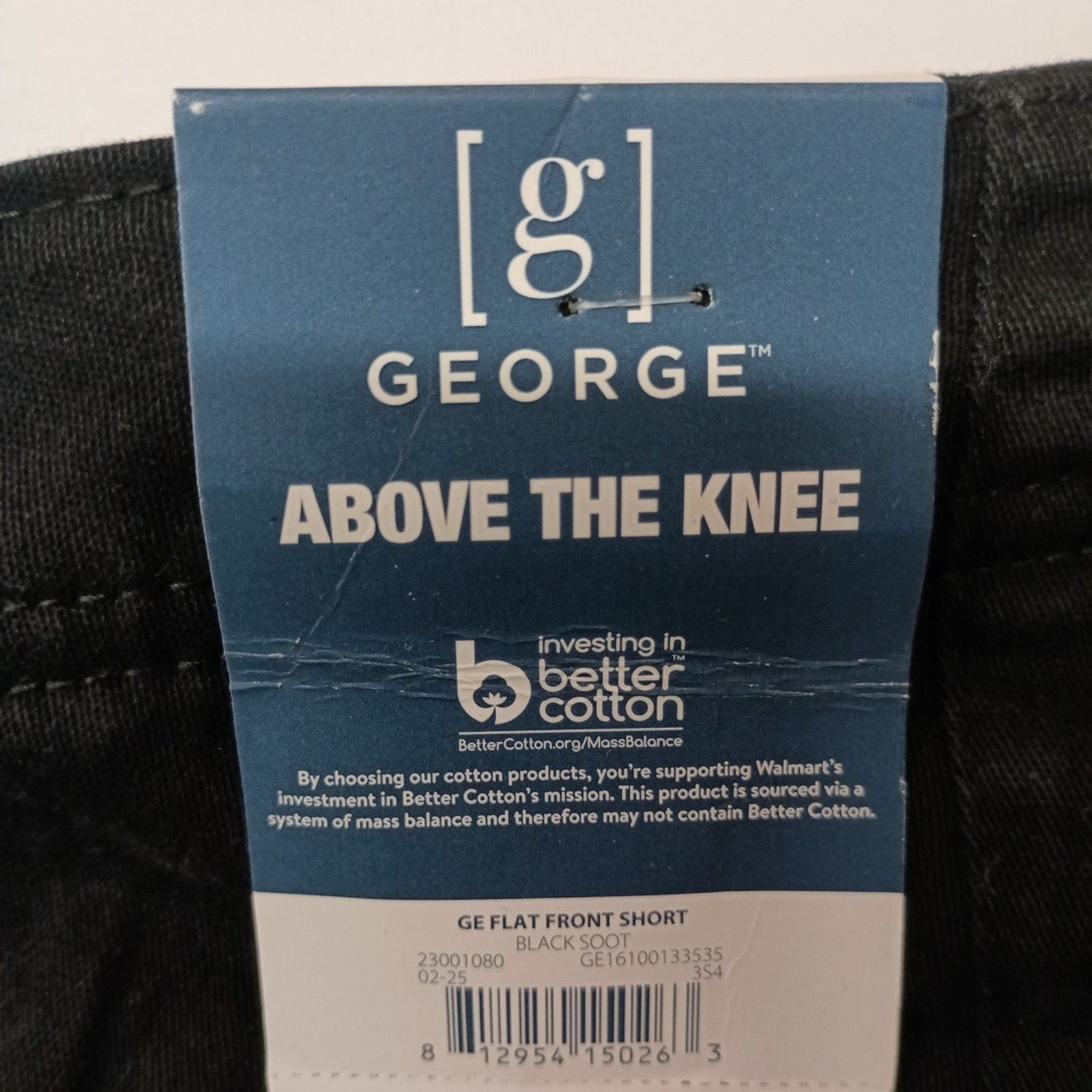 George George Twill Shorts Men's Size 38 Black Flat Front 9" Inseam Size US 38 / EU 54 - 5 Thumbnail
