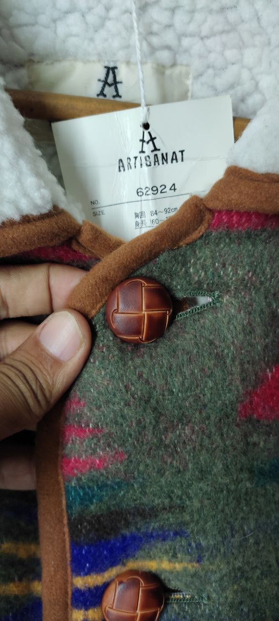 Japanese Brand VINTAGE ARTISANAT BNWT WOOL FLEECE JACKET Size US L / EU 52-54 / 3 - 12 Thumbnail