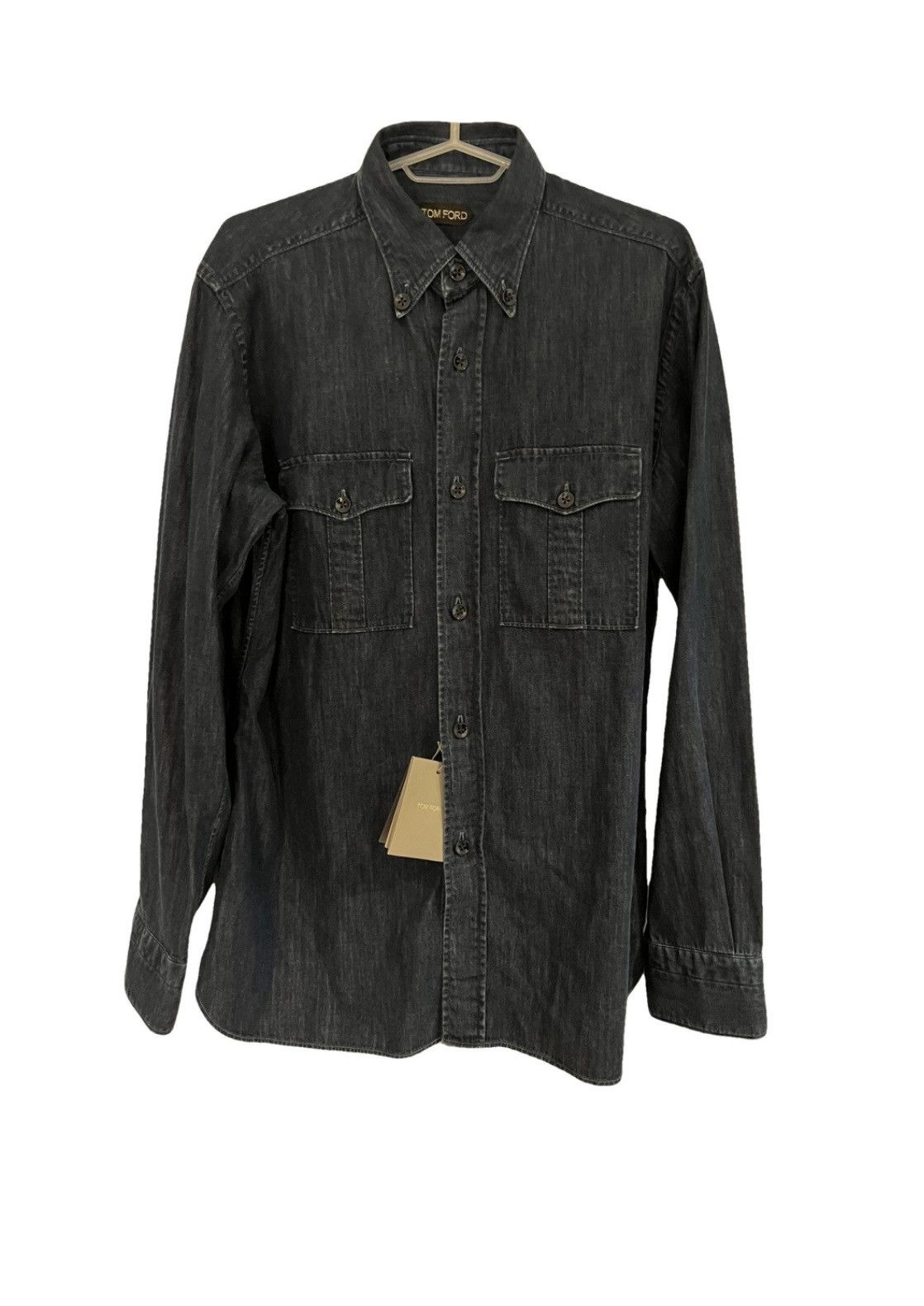 Tom Ford TOM FORD denim shirt navy medium 15.3/4 40 Size US M / EU 48-50 / 2 - 1 Thumbnail