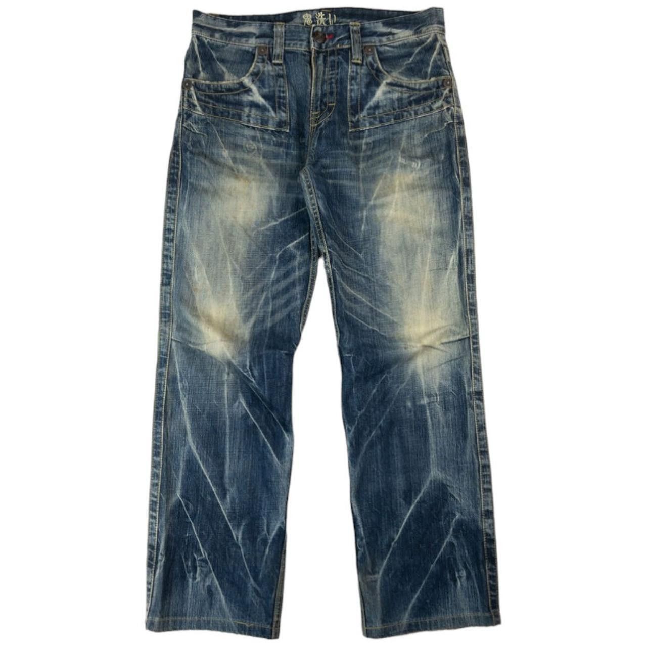 Other Vintage Oniarai Embroidered Devil Japanese Denim Jeans W33 Size US 33 - 3 Thumbnail