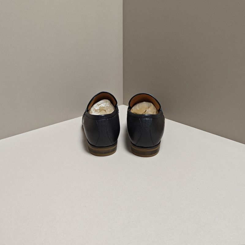 Gucci Gucci Black Leather Laceless Loafers for Men - Size US 8 / EU 41 - 3 Thumbnail